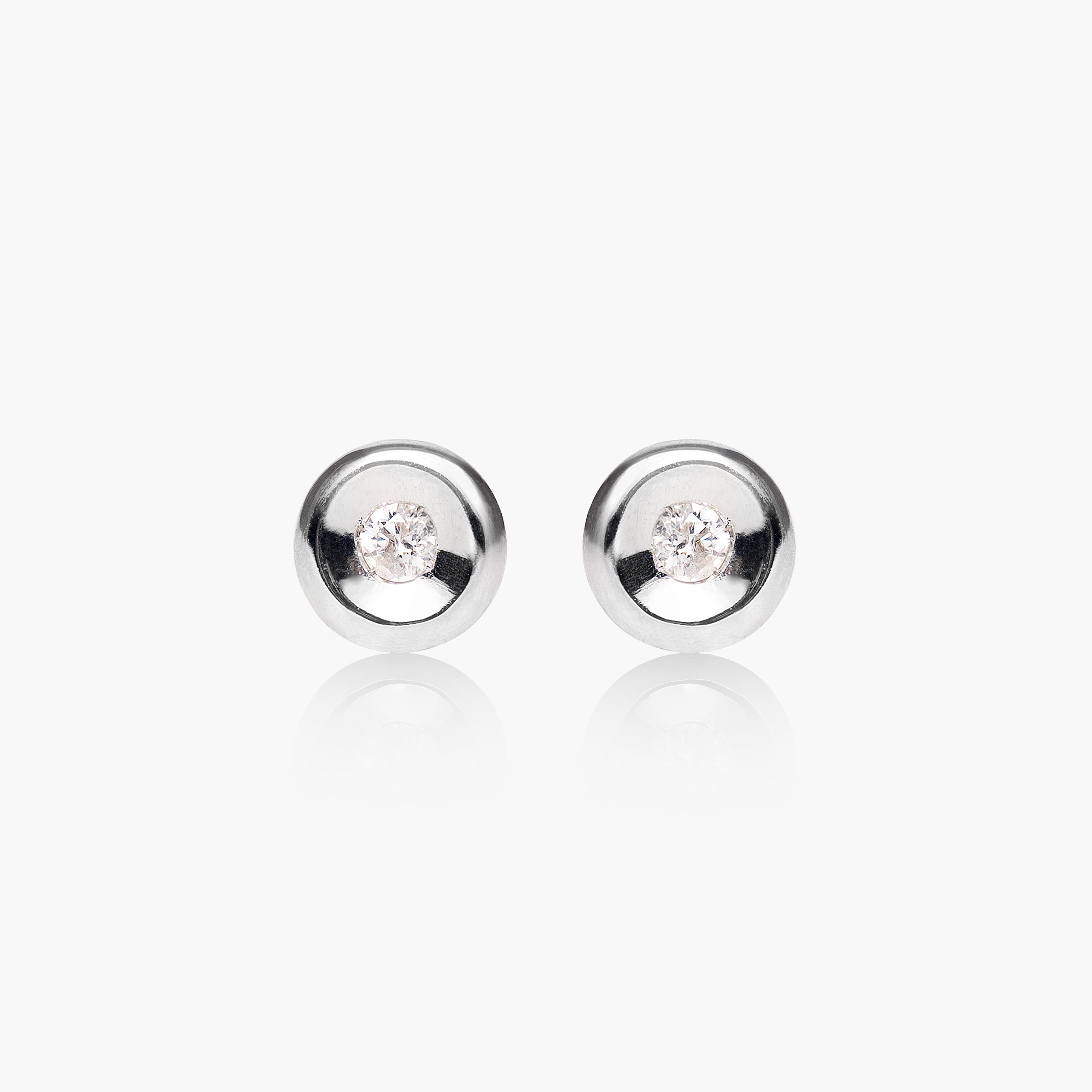 Round Spotlight Diamond Earrings