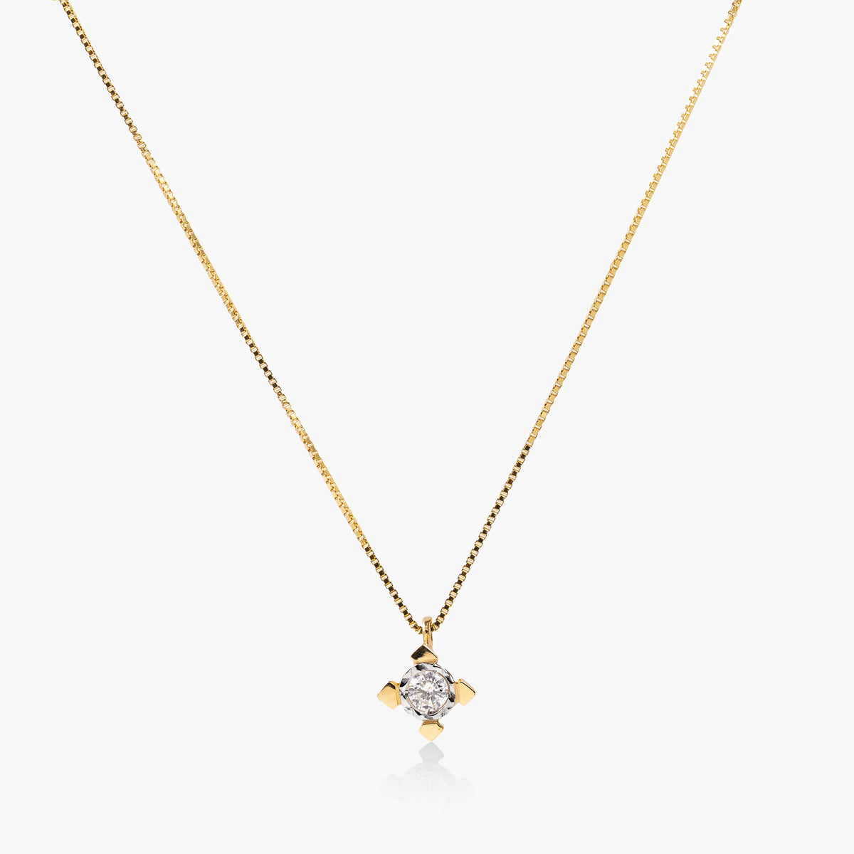 Colier aur galben 18k cu diamant