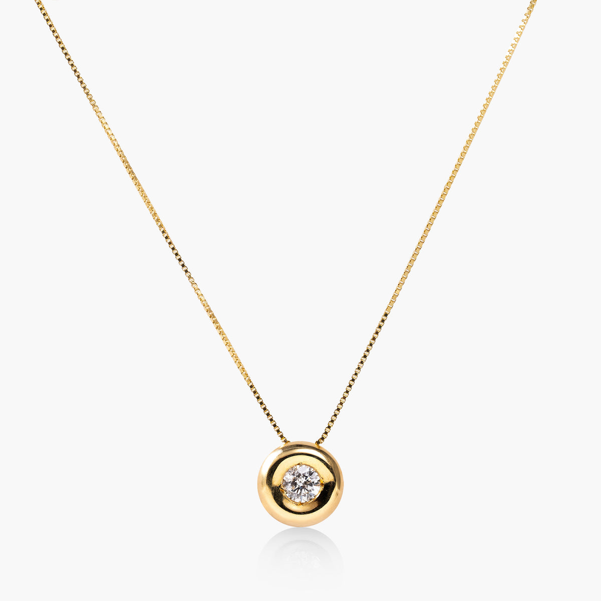 Colier aur galben 18k cu diamant