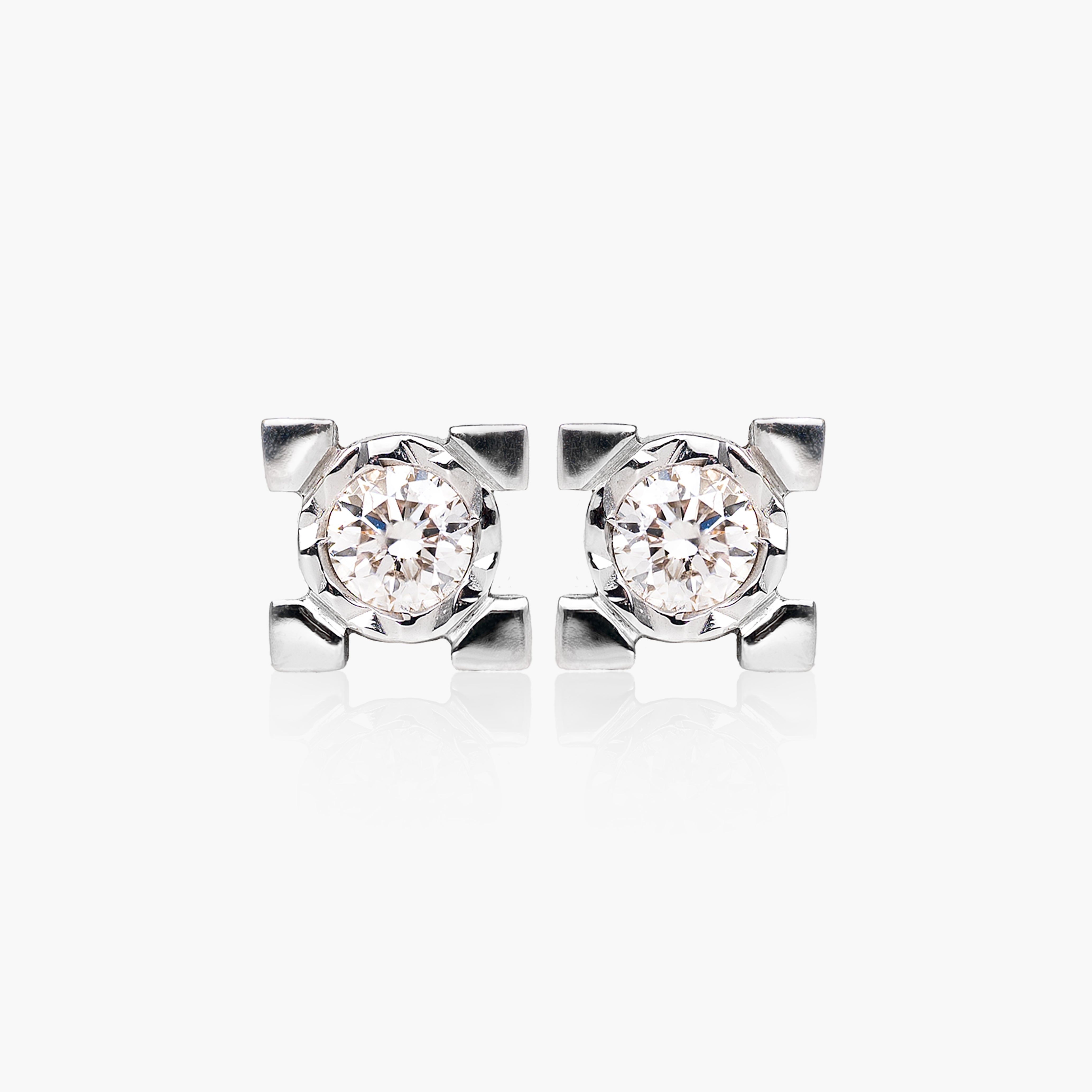 Square Spotlight Diamond Earrings