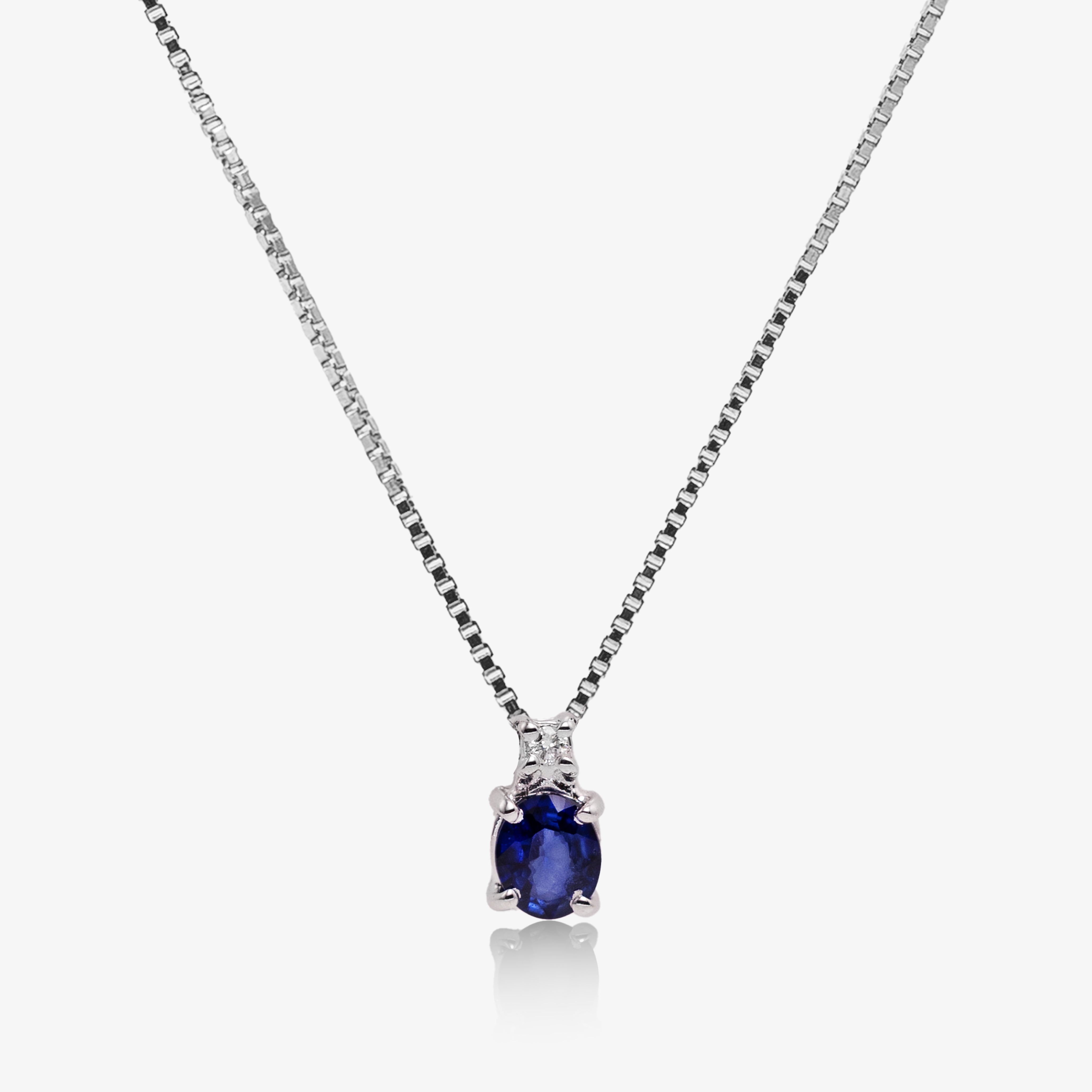 Droplet Necklace with Sapphire 0.56 ct