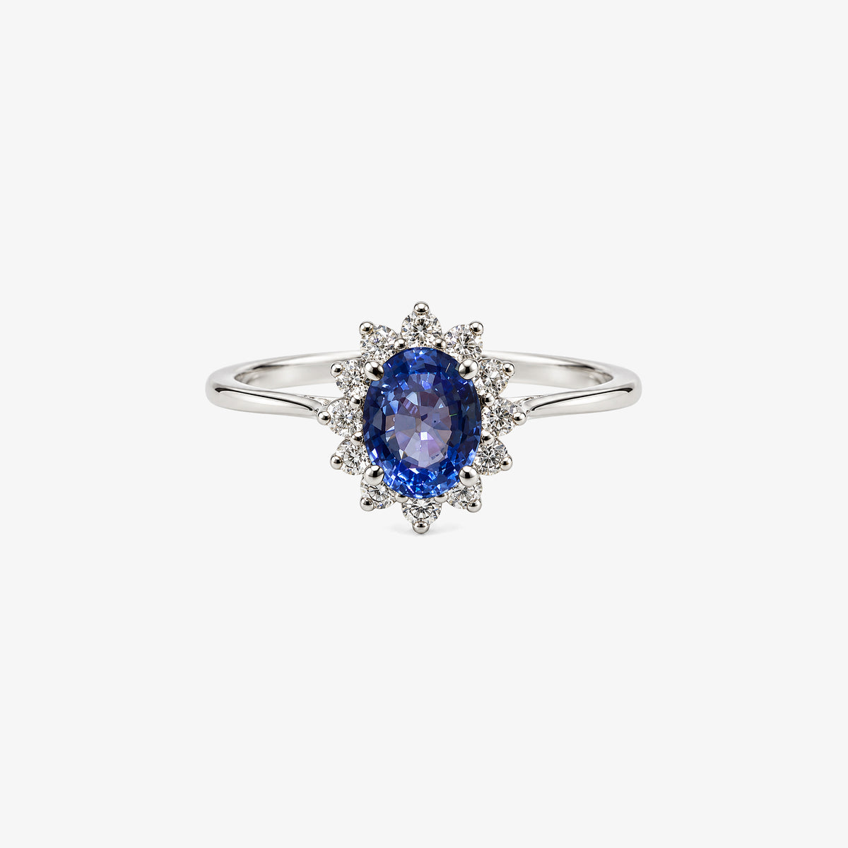Inel din aur 18K cu safire 0,47 ct și diamante naturale 0,11 ct