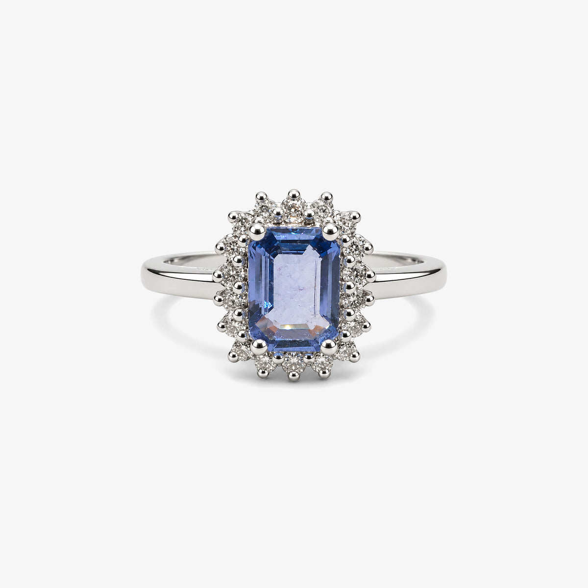 Inel din aur 18K cu safire și diamante (1,02 + 0,16 ct)