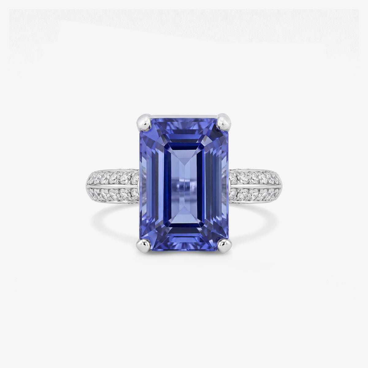 Inel ArtMan din aur 18K cu safire și tanzanit și diamante (5,67 + 0,90 + 0,20 ct)