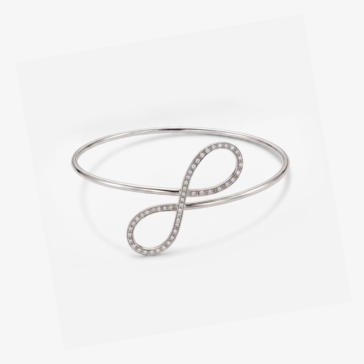 Brățară din aur alb 18K cu diamante 0,22 ct – vedere principală