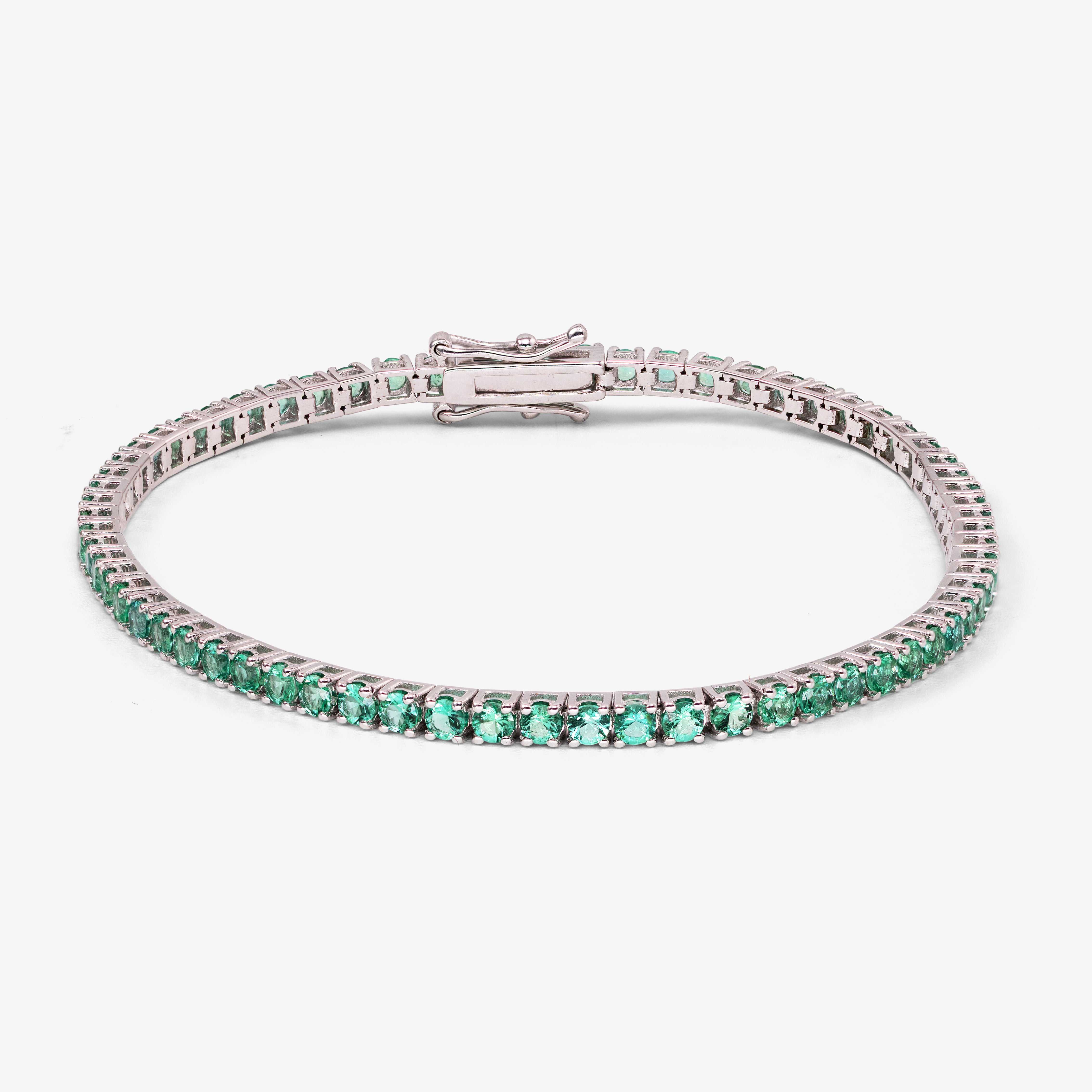 Bratara tennis aur 18k cu smaralde 3.40 ct