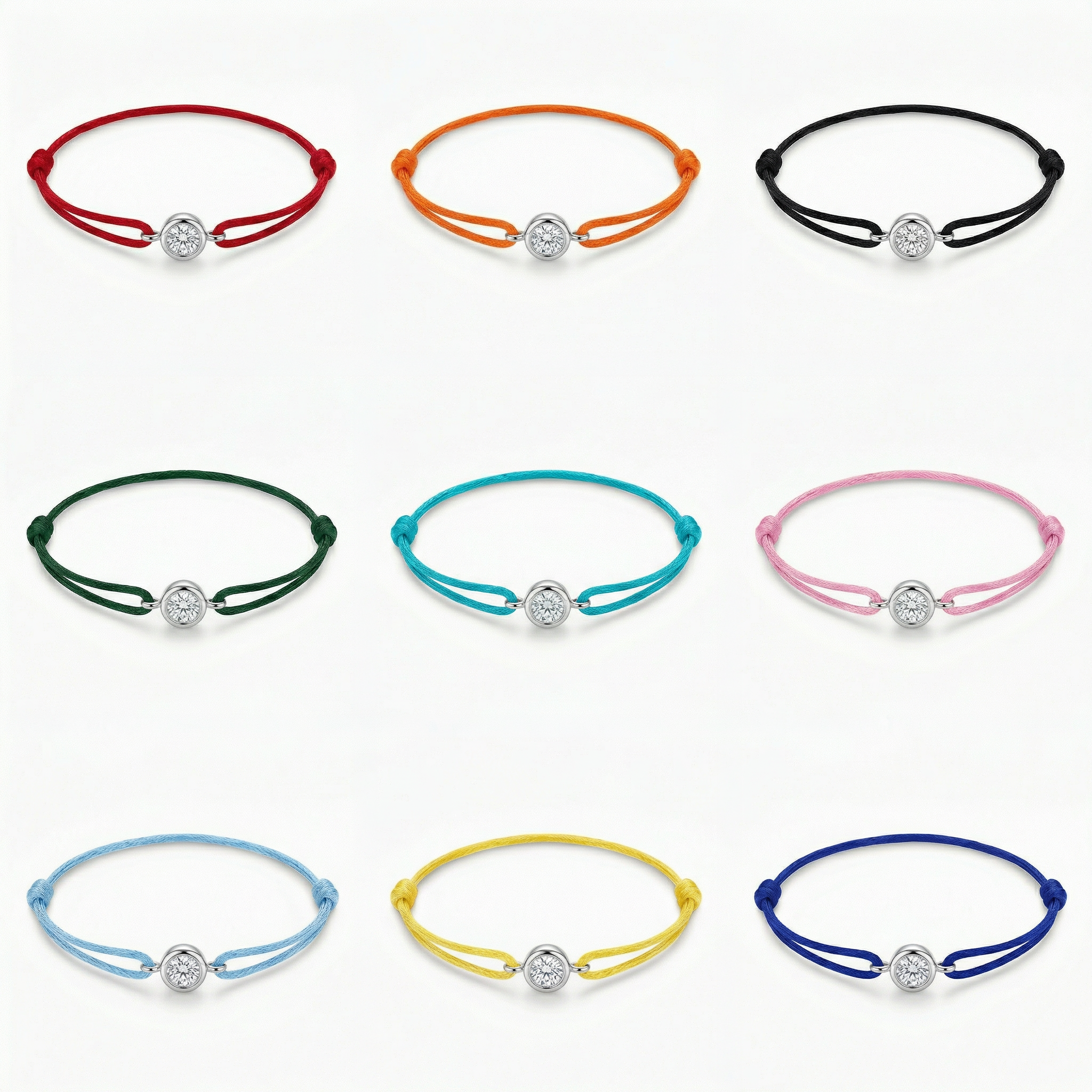 Bratara pe snur cu pandantiv si diamant 0.15ct