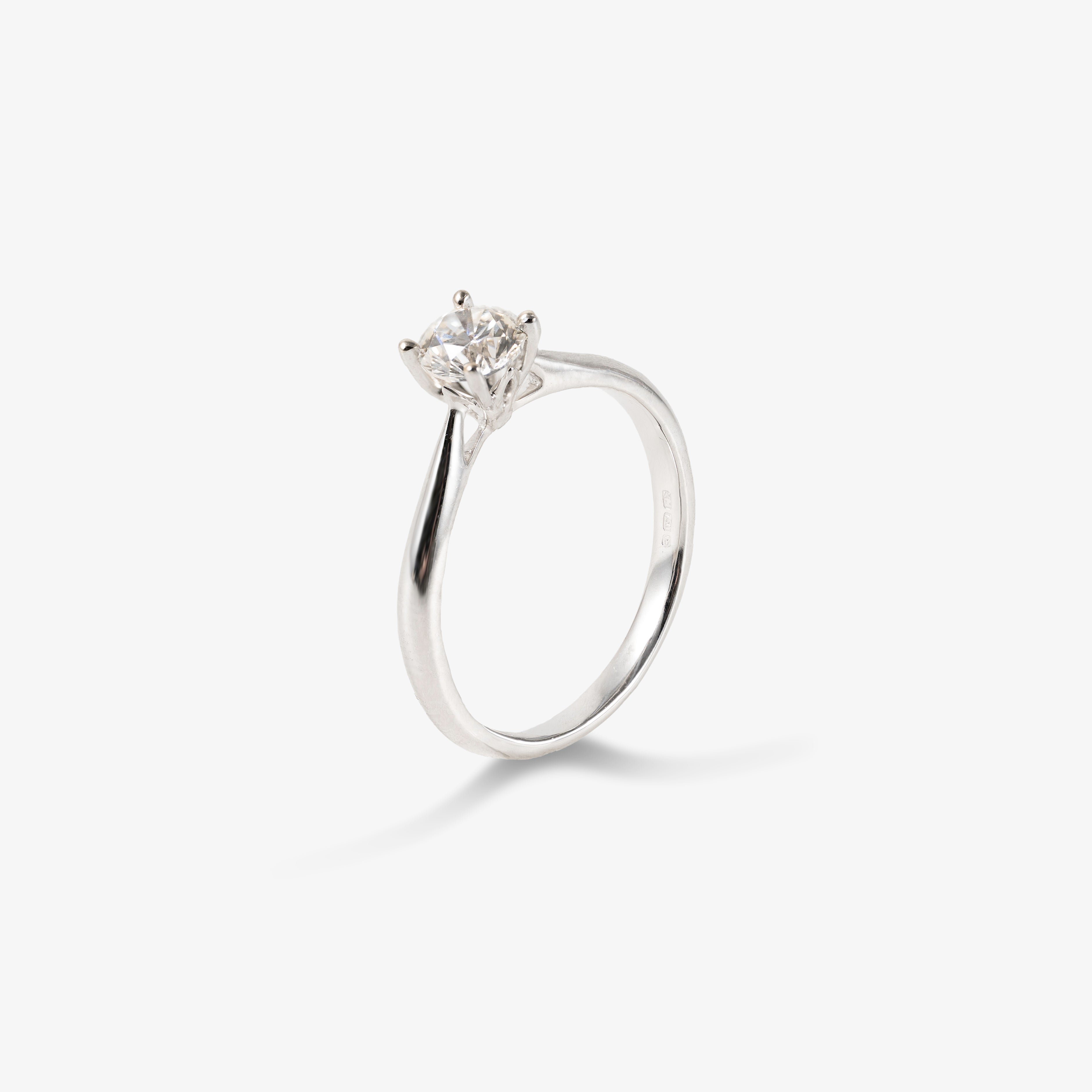 Inel de logodna din platina 950 cu diamant 0.50 ct- Certificat GIA