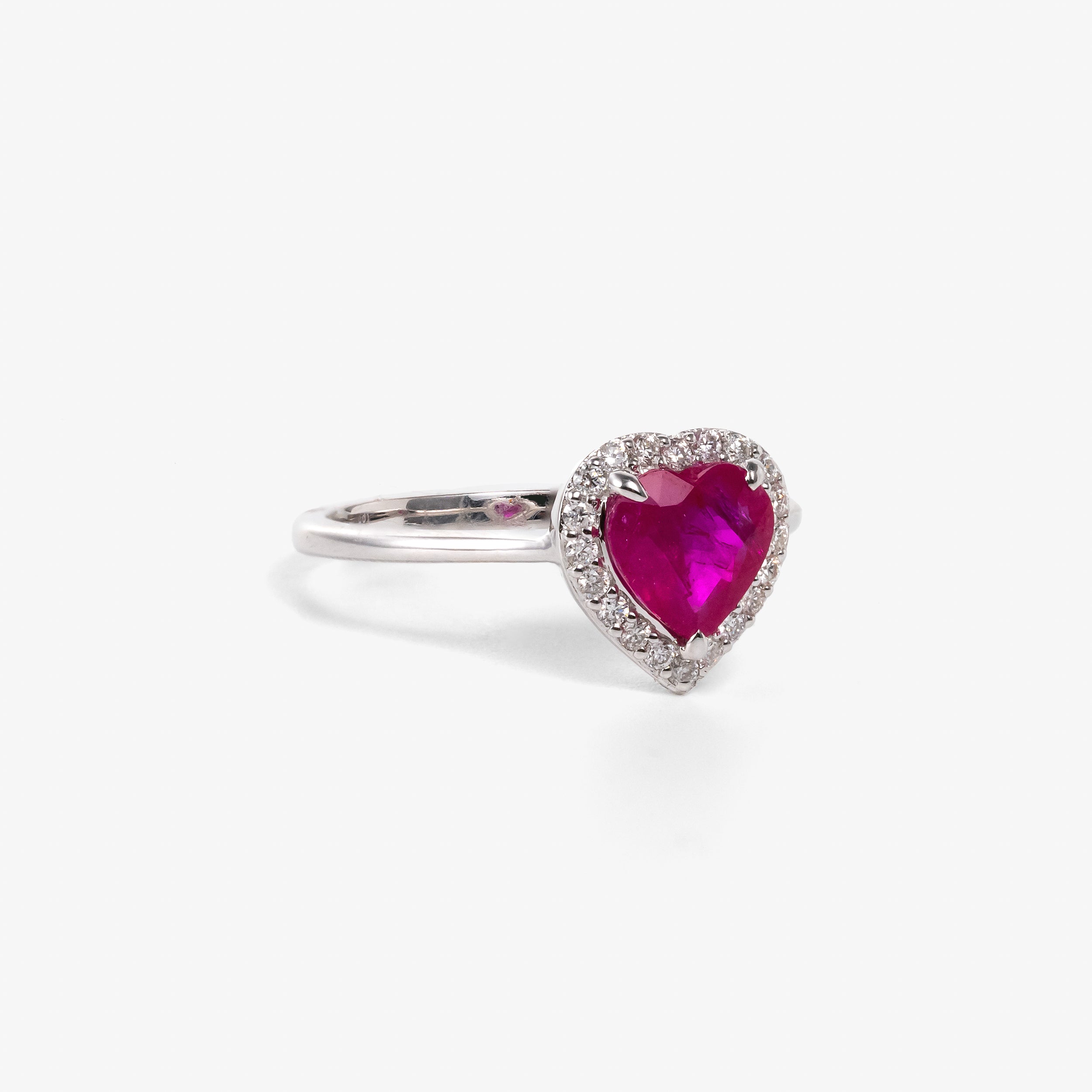 Inel aur 18k cu rubin 1.44 ct si diamante