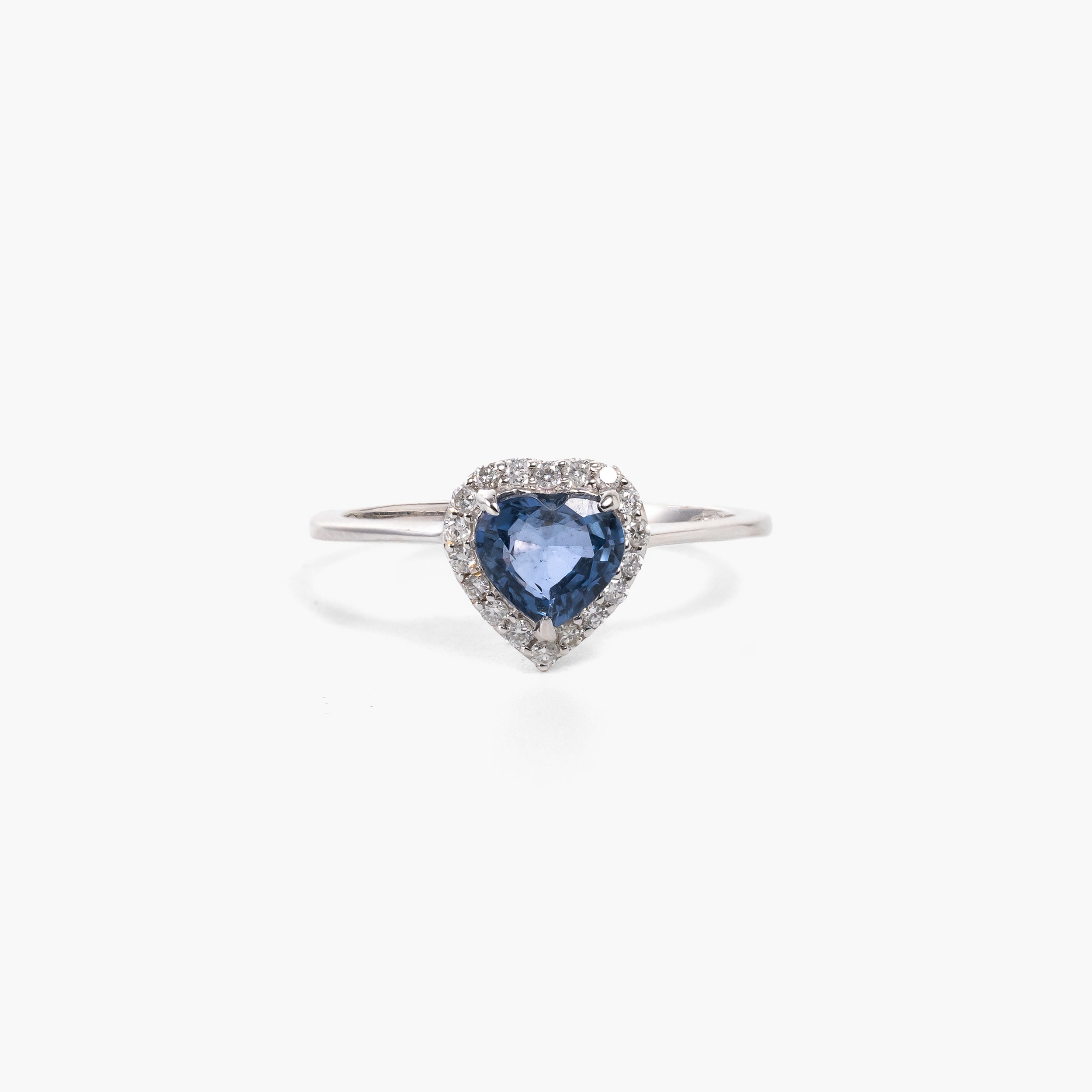 Inel aur 18k cu safir 1.07 ct si diamante