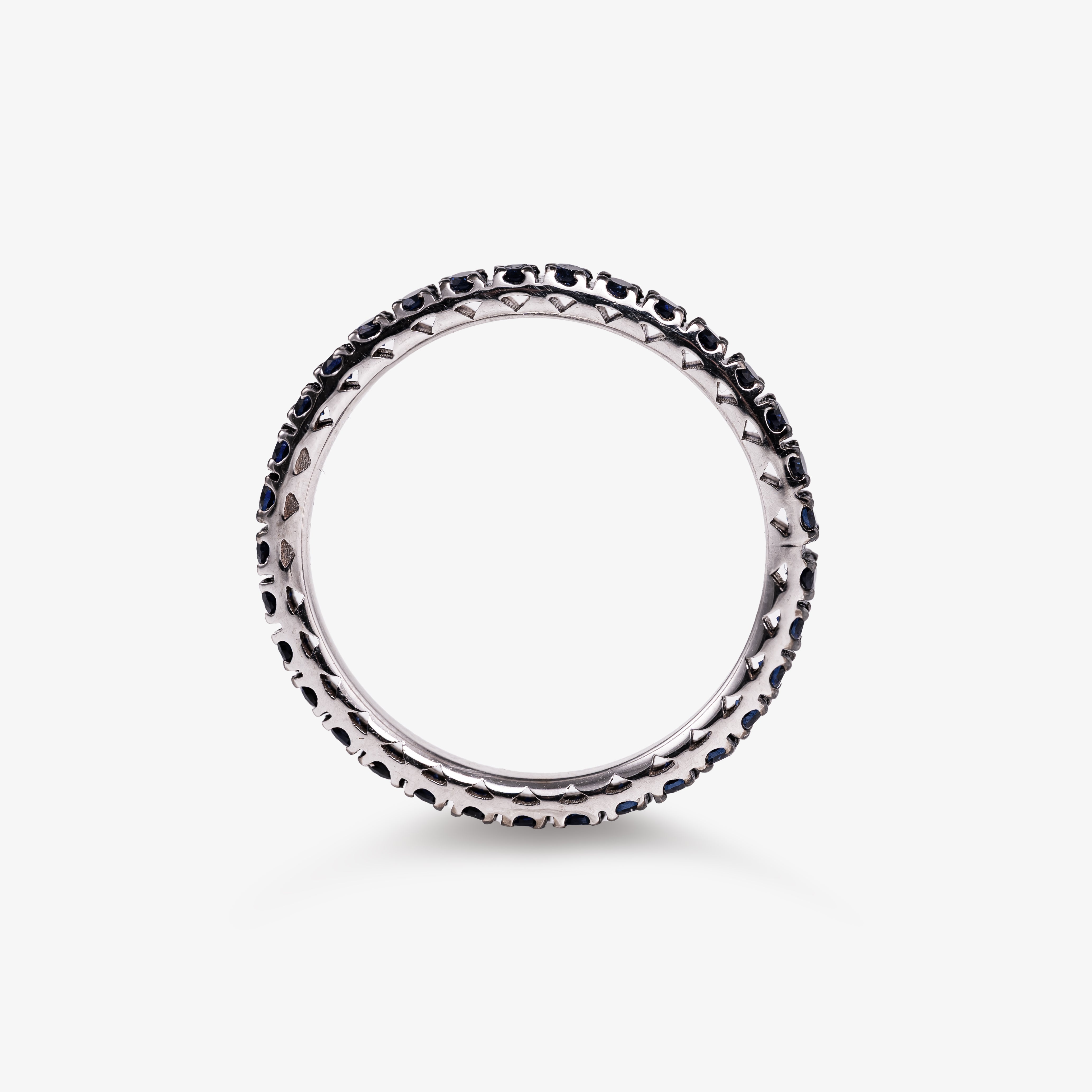 Inel eternity aur 18k cu diamante negre 0.40 ct