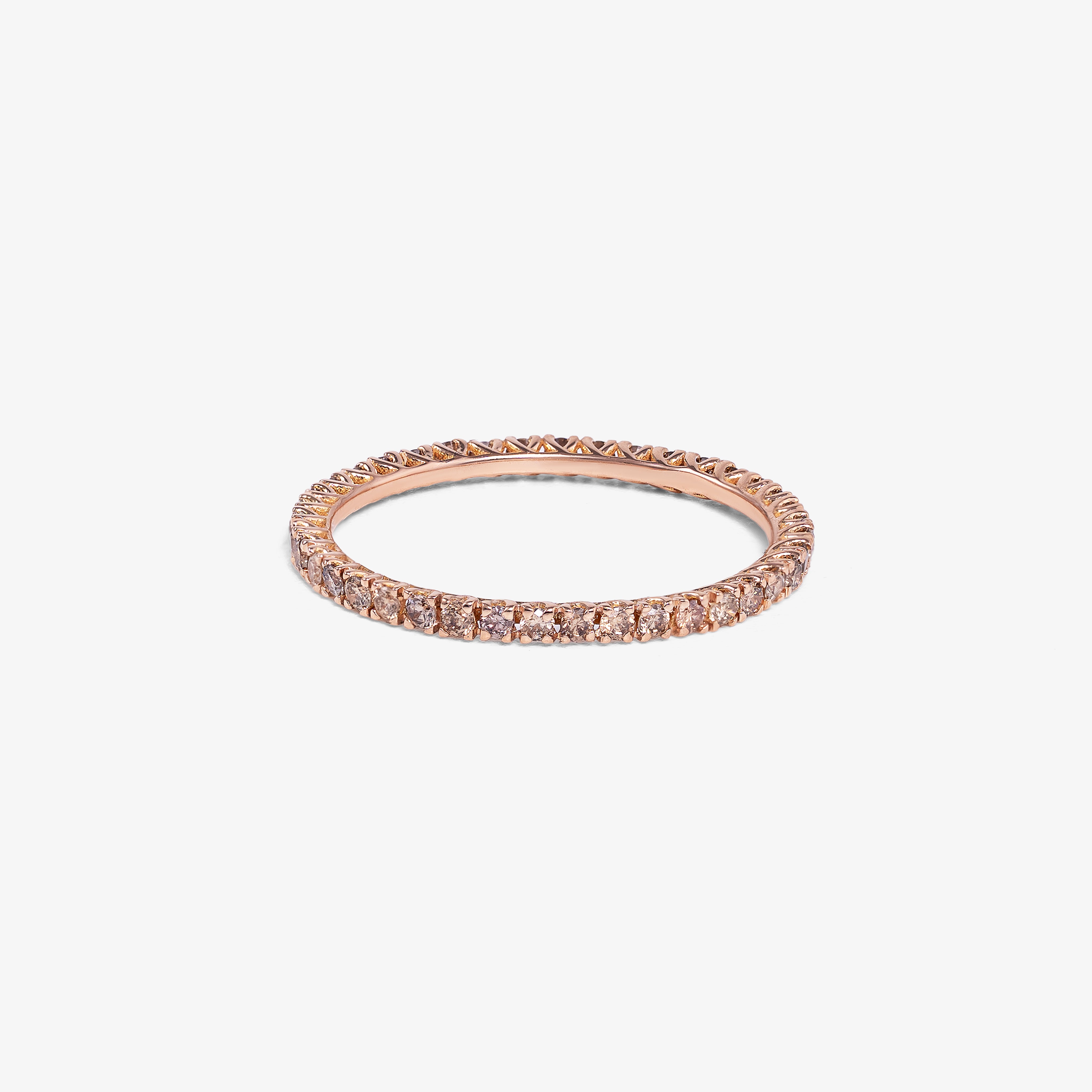 Inel eternity aur 18k cu diamante brown 0.50 ct