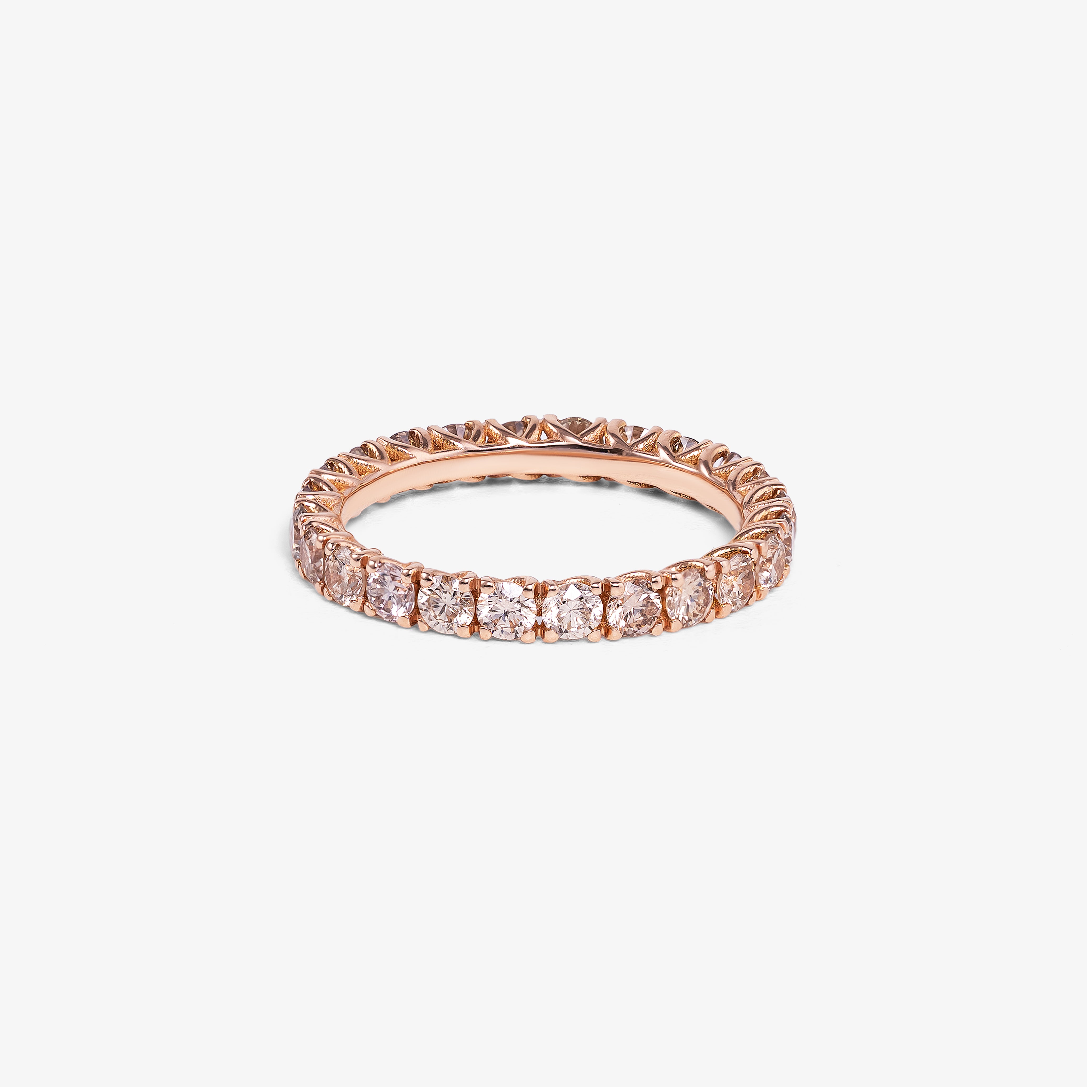 Inel eternity aur 18k cu diamante brown 1.50 ct