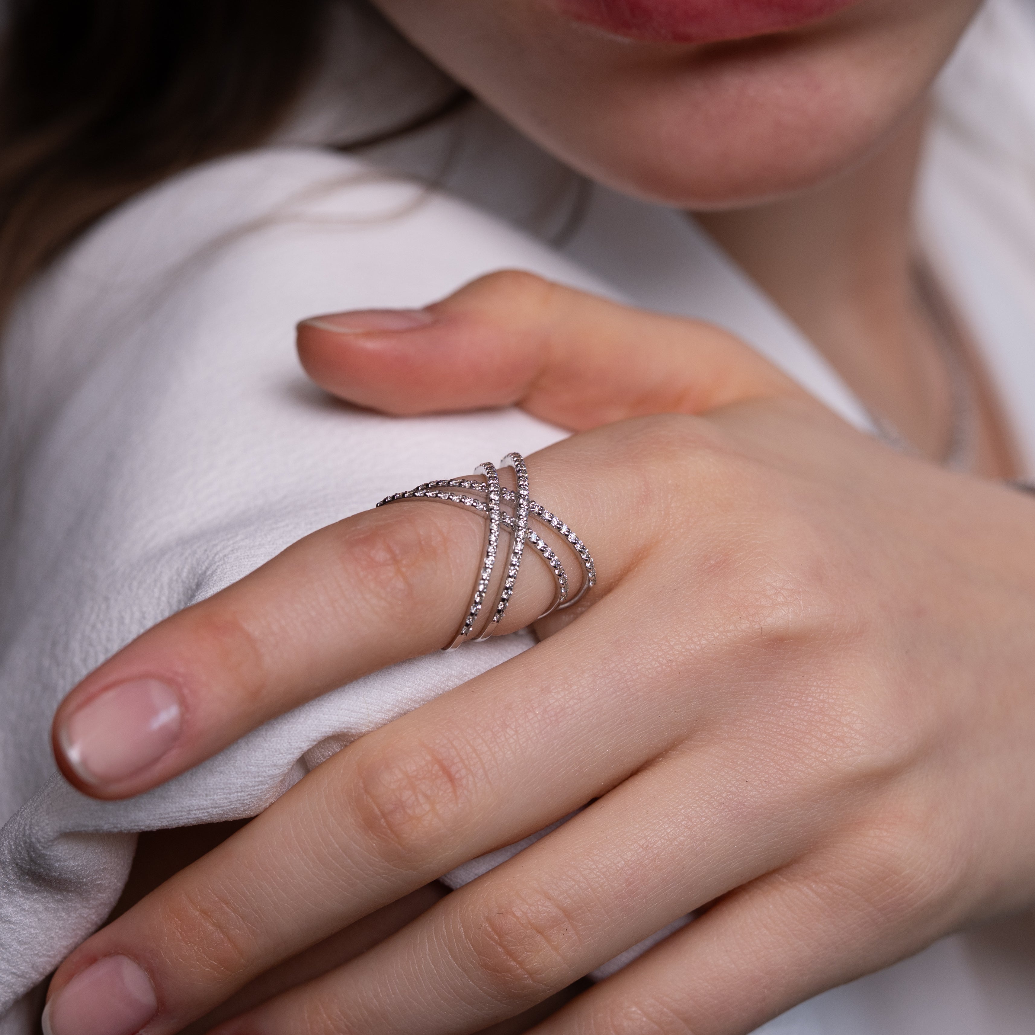 Inel aur 18k cu diamante 0.68 ct