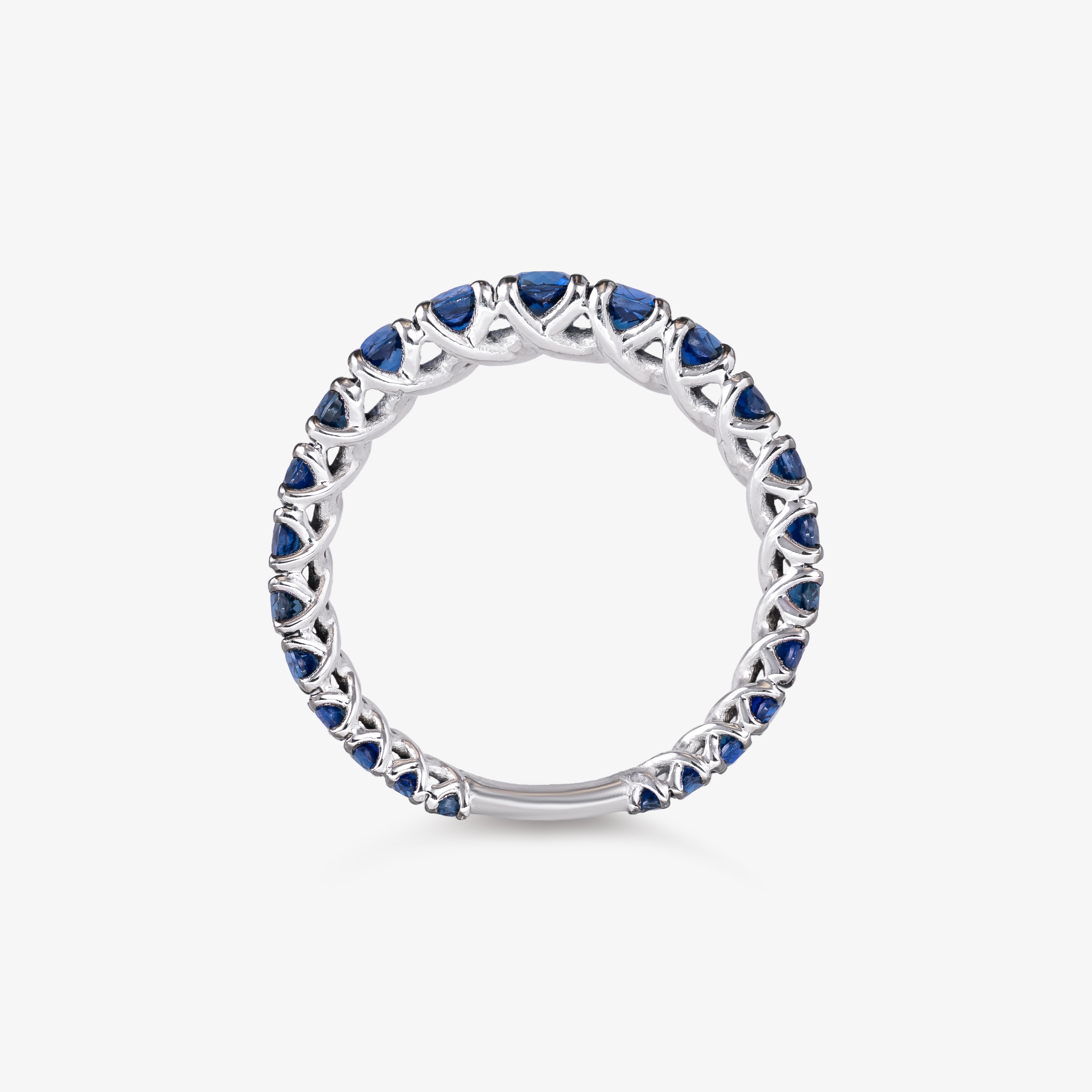 Inel eternity aur 18k cu safire 2.42 ct