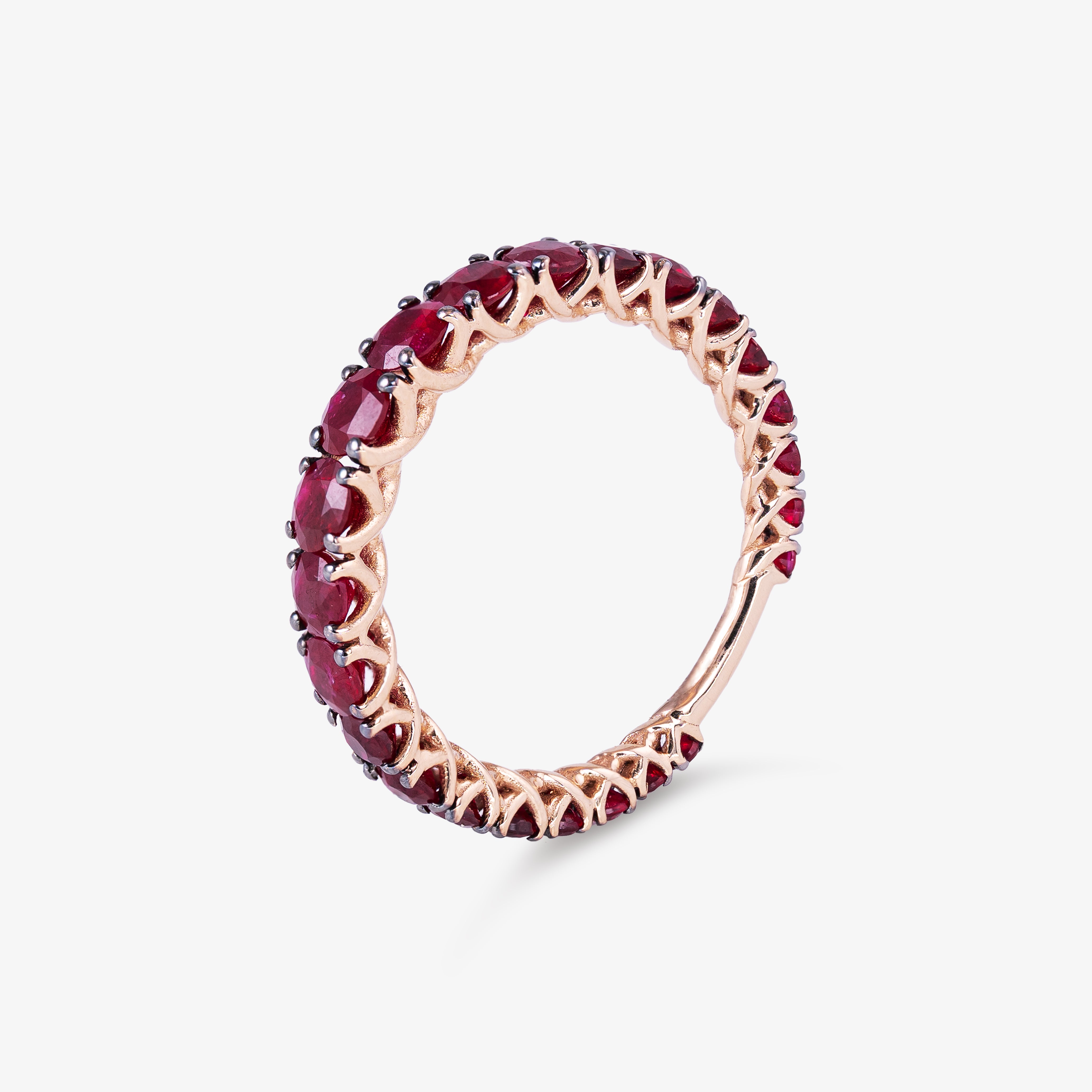 Inel eternity aur 18k cu rubine 2.61 ct