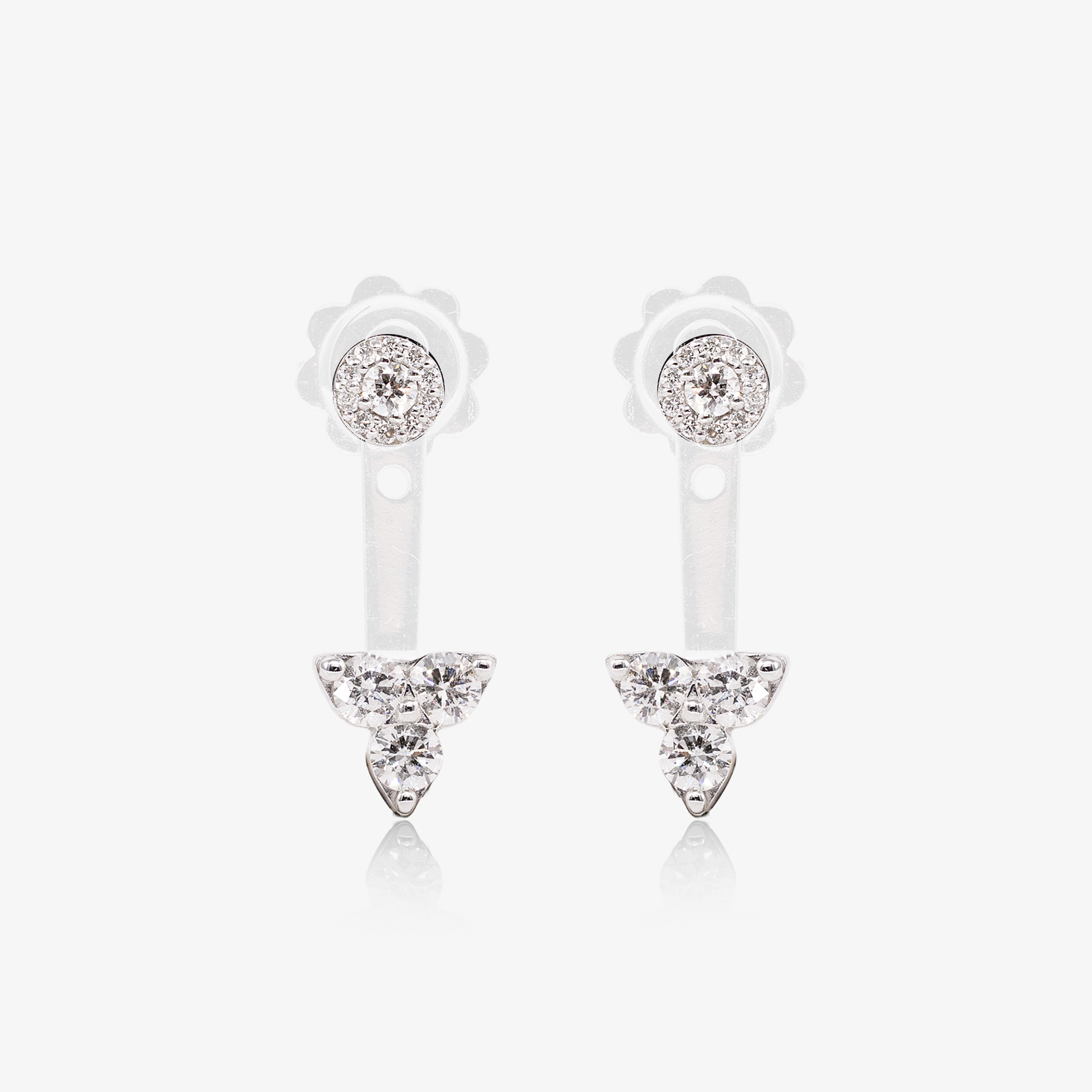 Cercei aur 18k cu diamante 0.56 ct