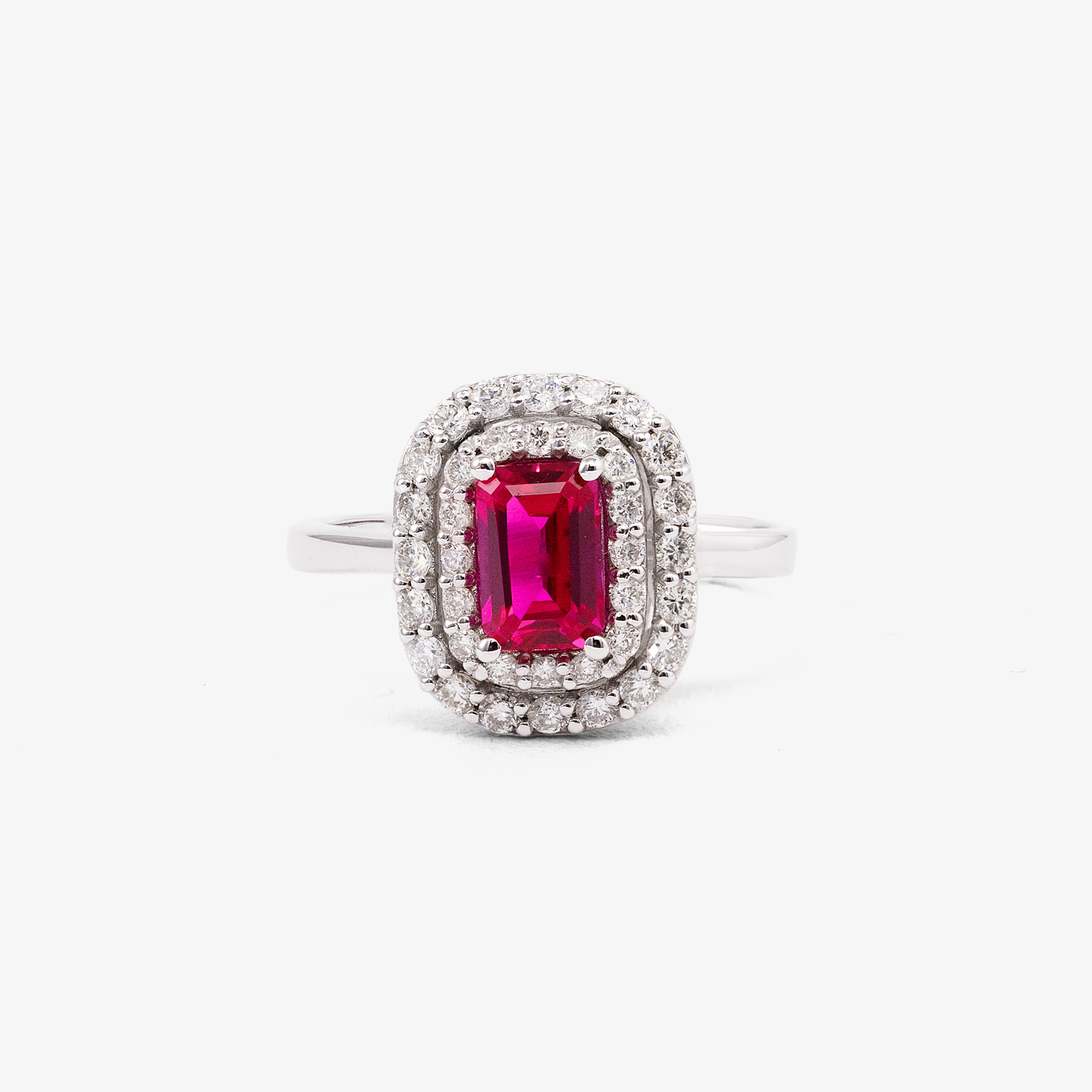 Inel aur 18k cu rubin 0.60 ct si diamante 0.34 ct