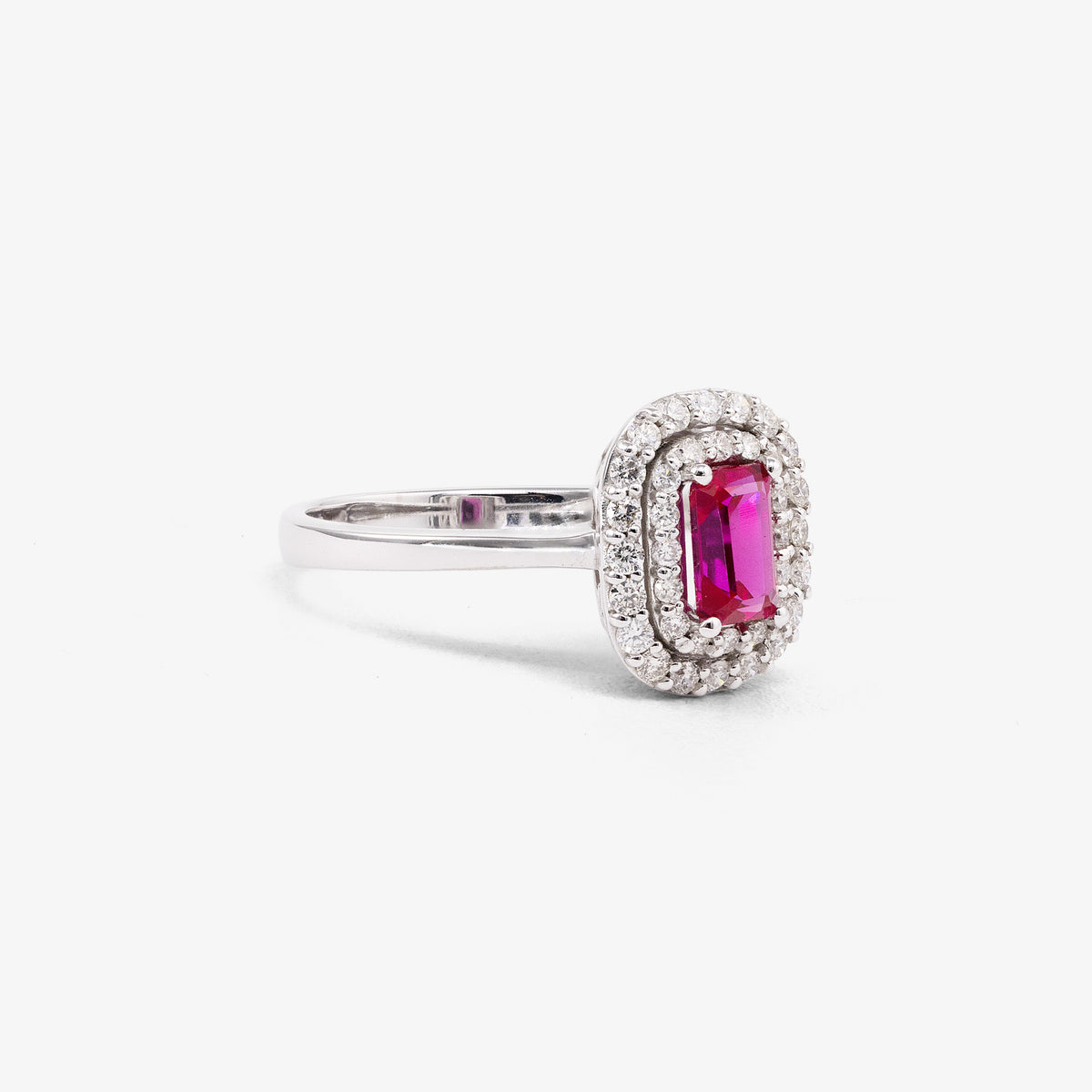 Inel aur 18k cu rubin 0.60 ct si diamante 0.34 ct