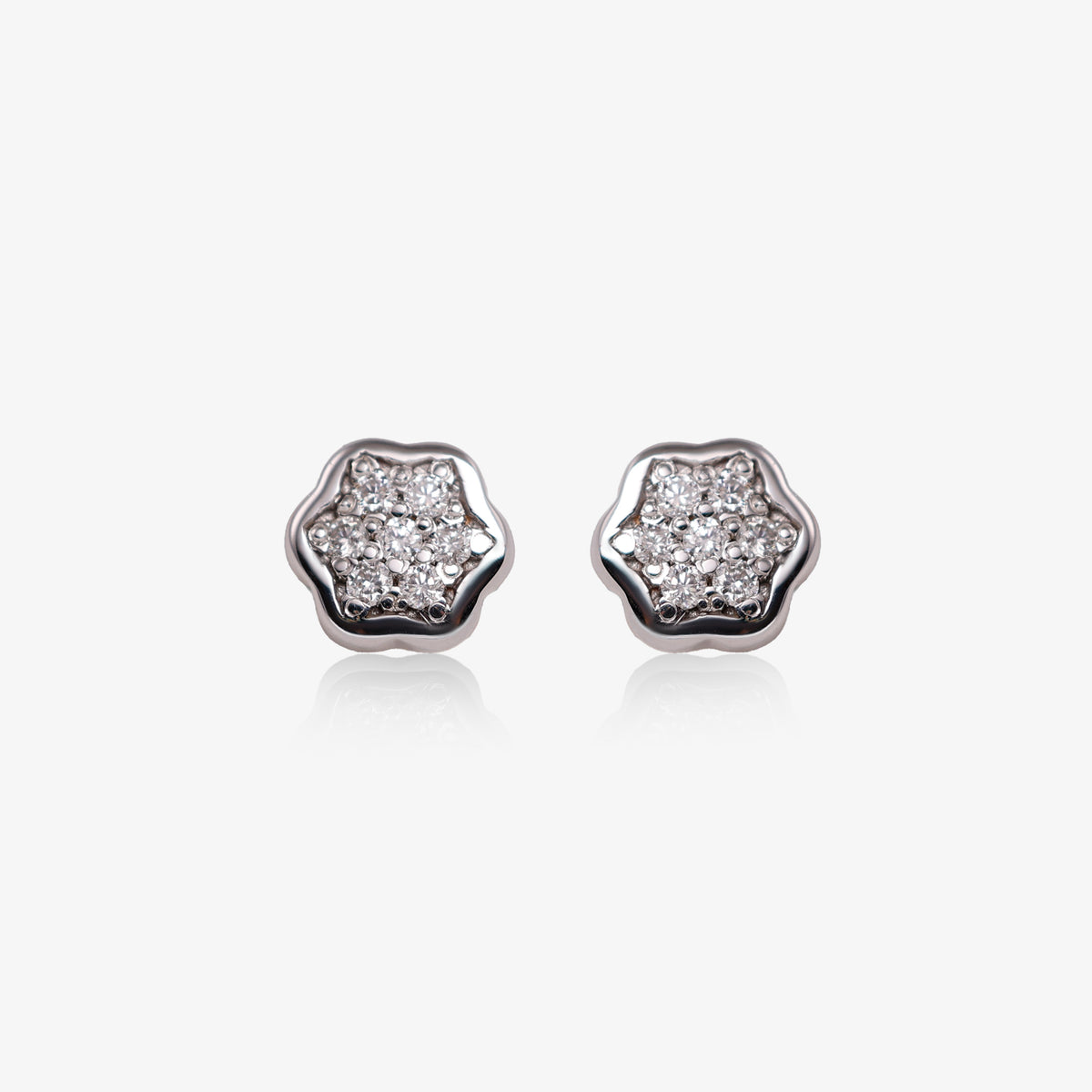 Cercei aur 18k cu diamante 0.07 ct