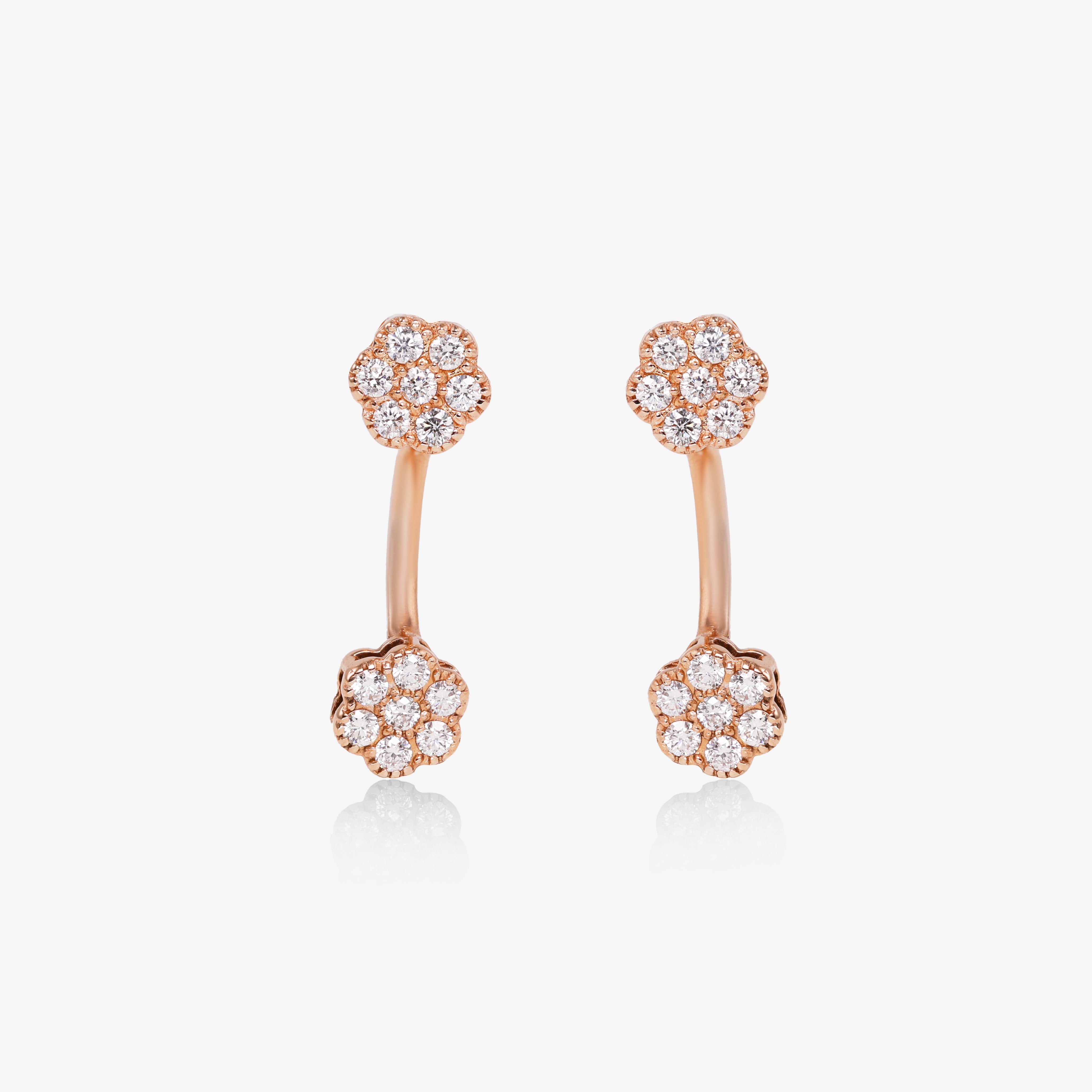 Cercei aur 18k cu diamante 0.36 ct