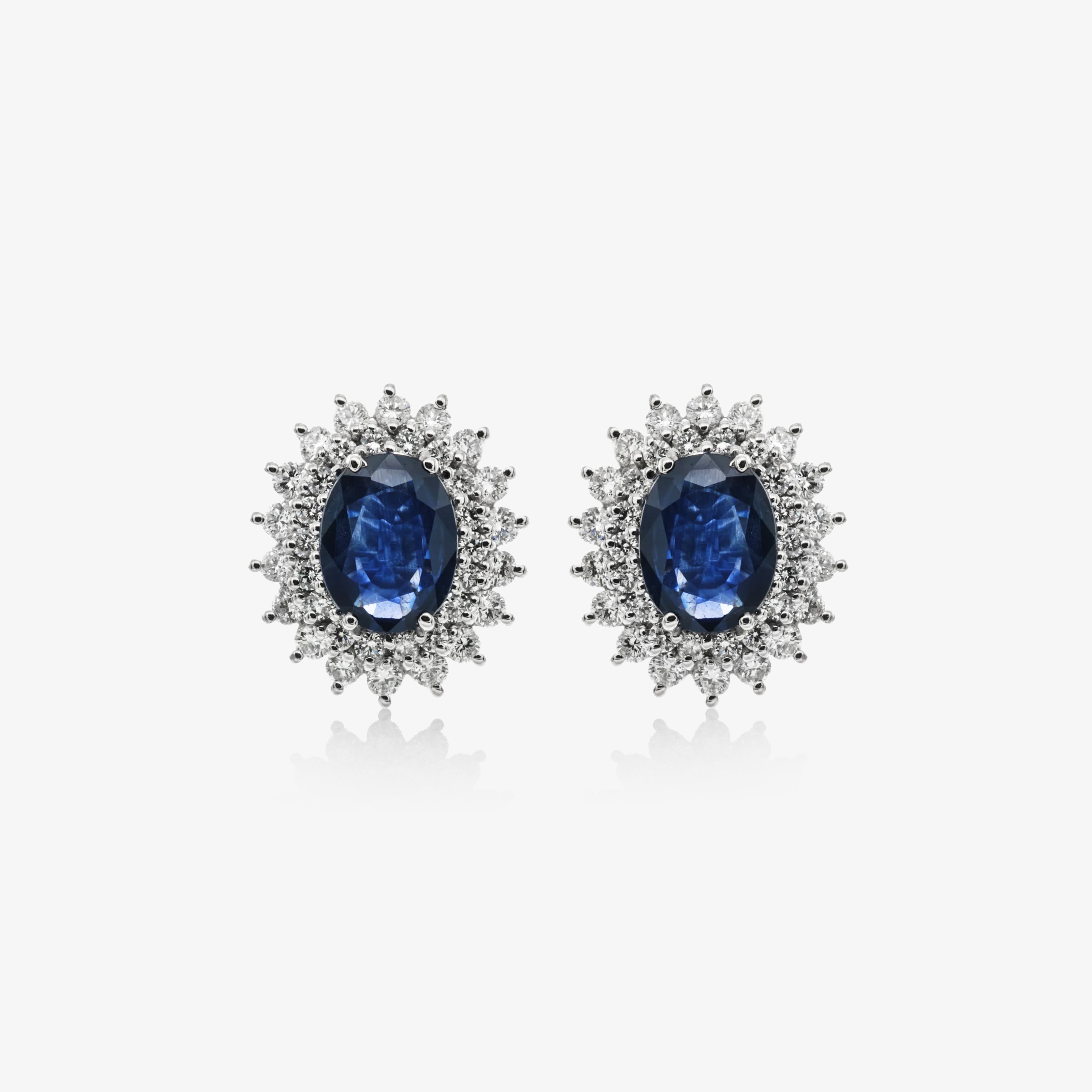 Odessa earrings with sapphires and diamonds