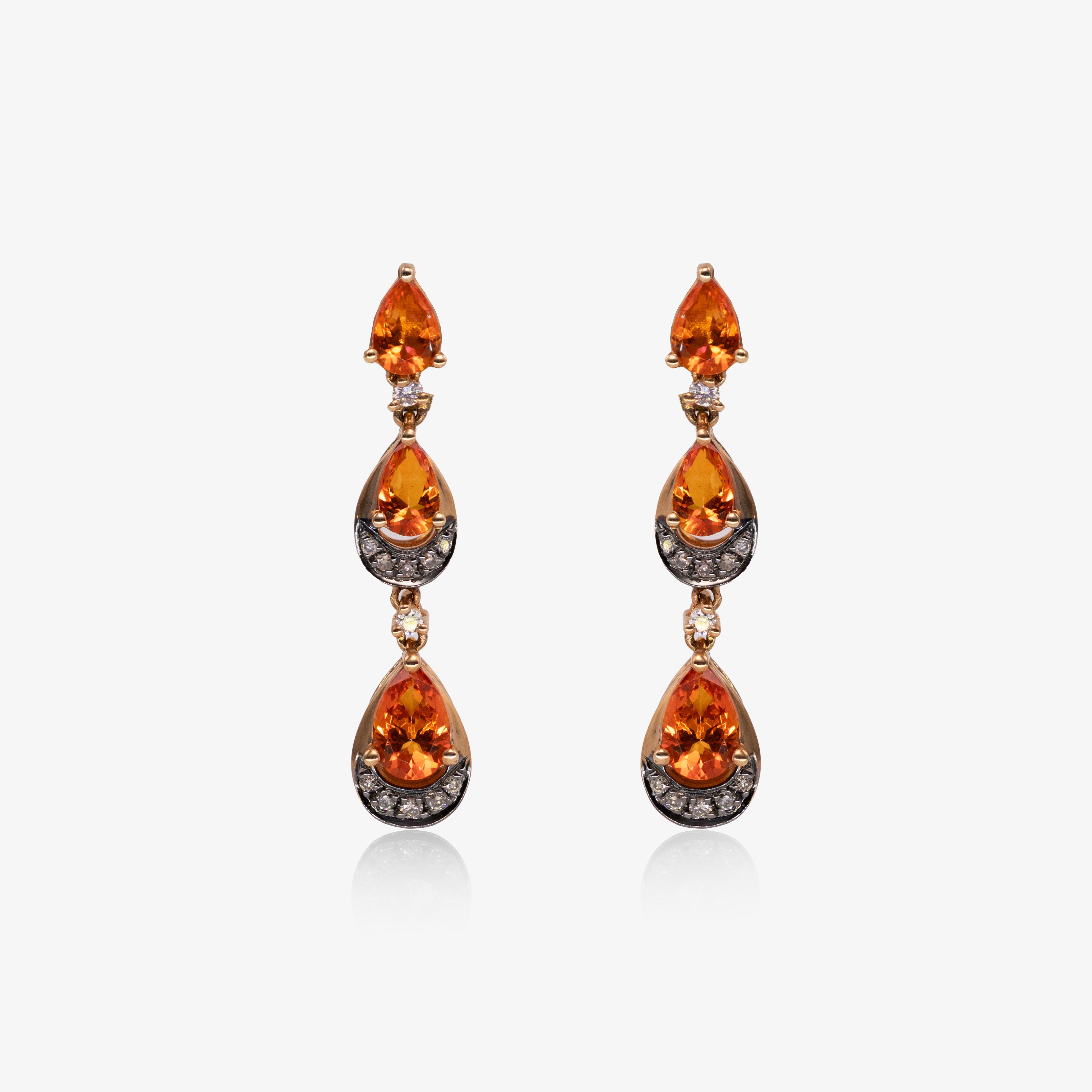 Olex earrings with London topaz and diamonds
