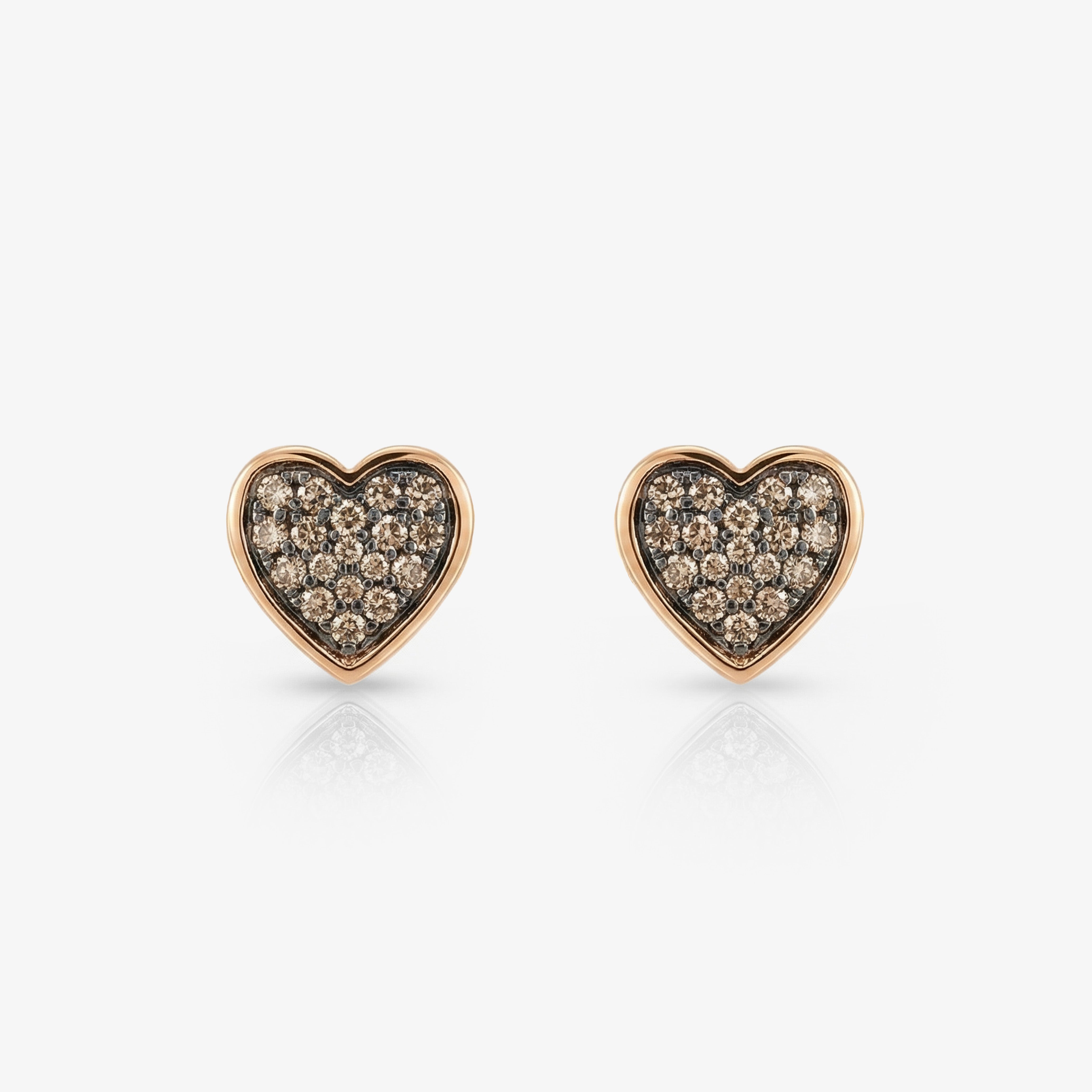 Brown Dome Diamond Earrings