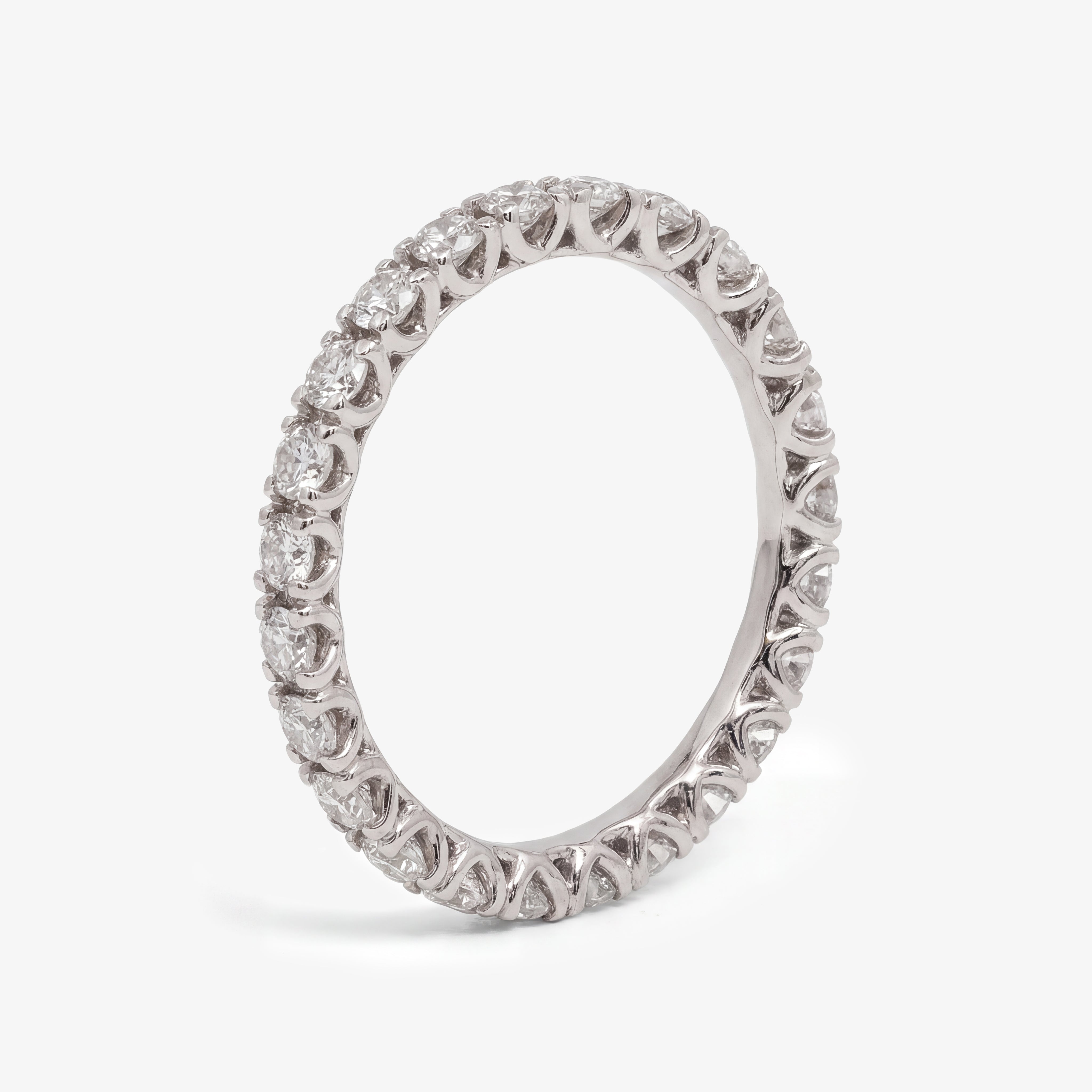 White Gold Eternity Ring with White Diamonds 1ct