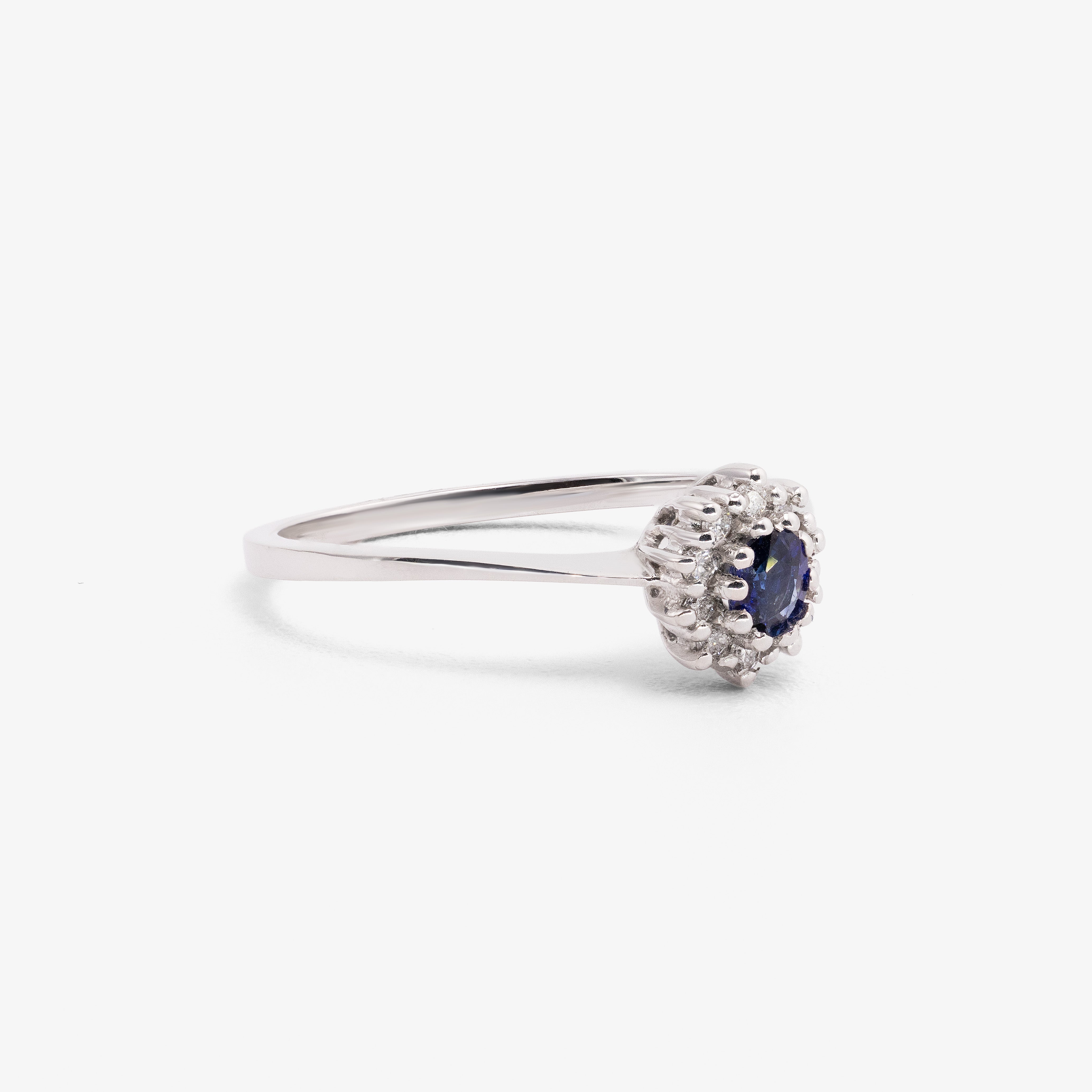 Sapphire Sparkle Ring with Diamonds