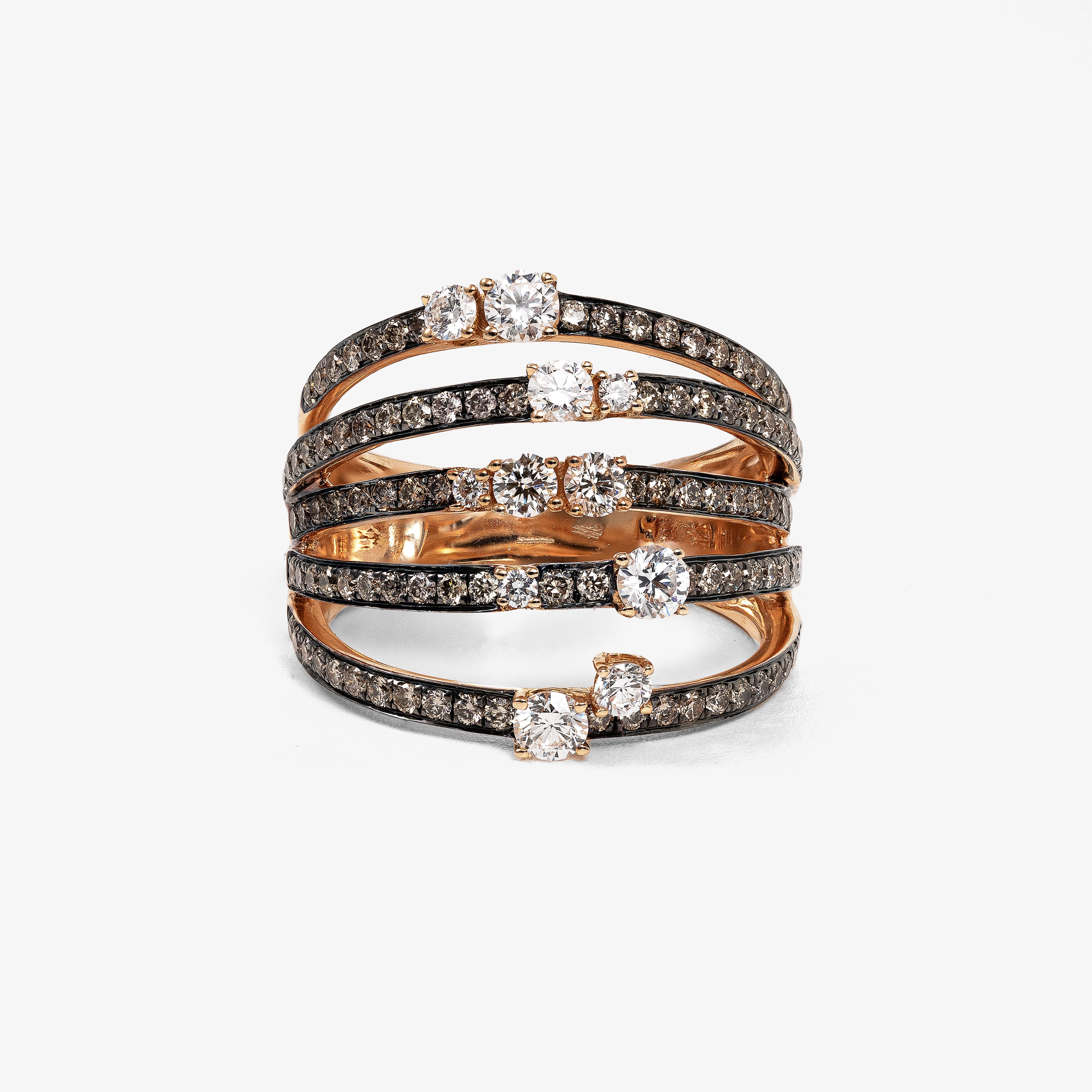 Inel aur 18k cu diamante brown 0.90 ct