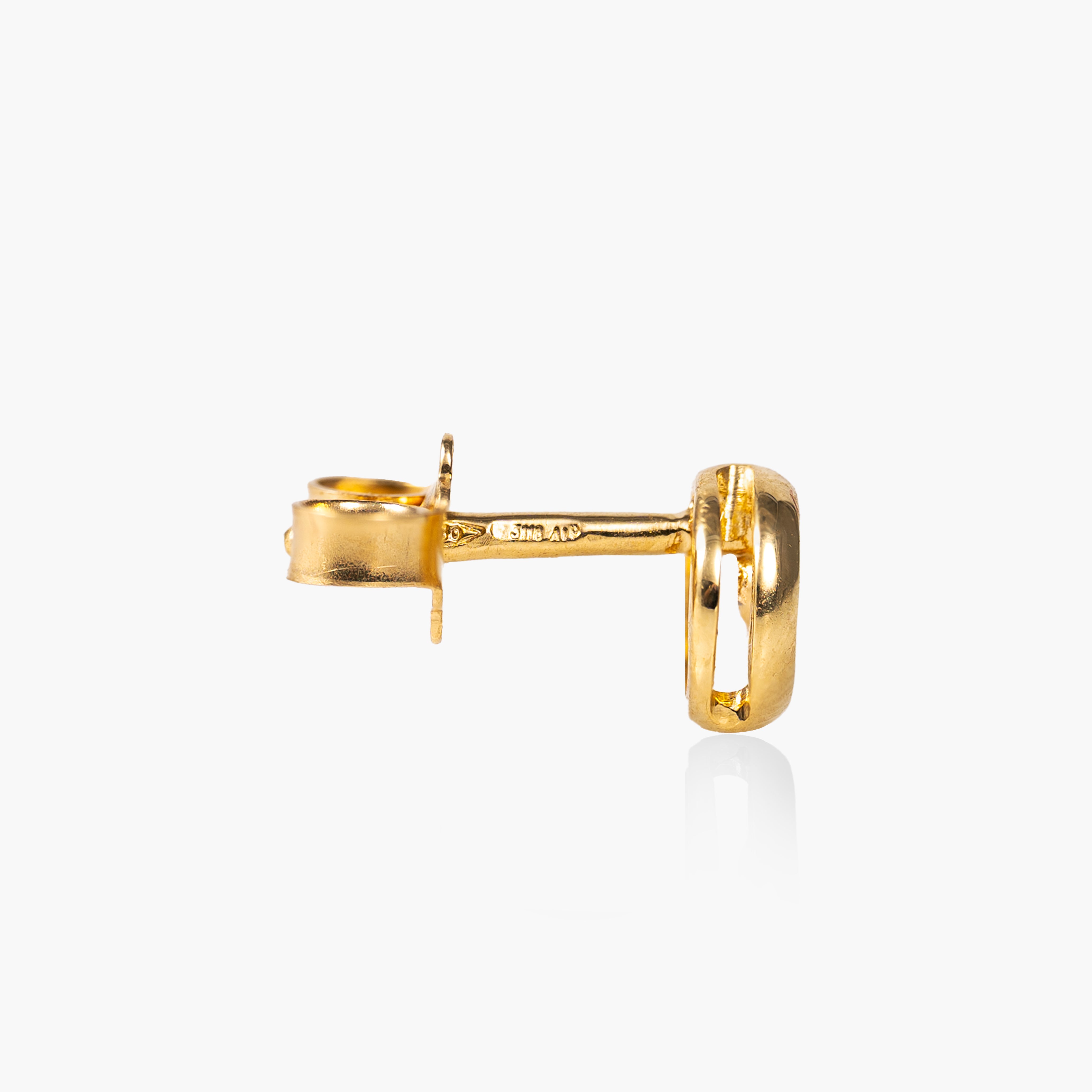 Round Gold Spotlight Diamond Earrings
