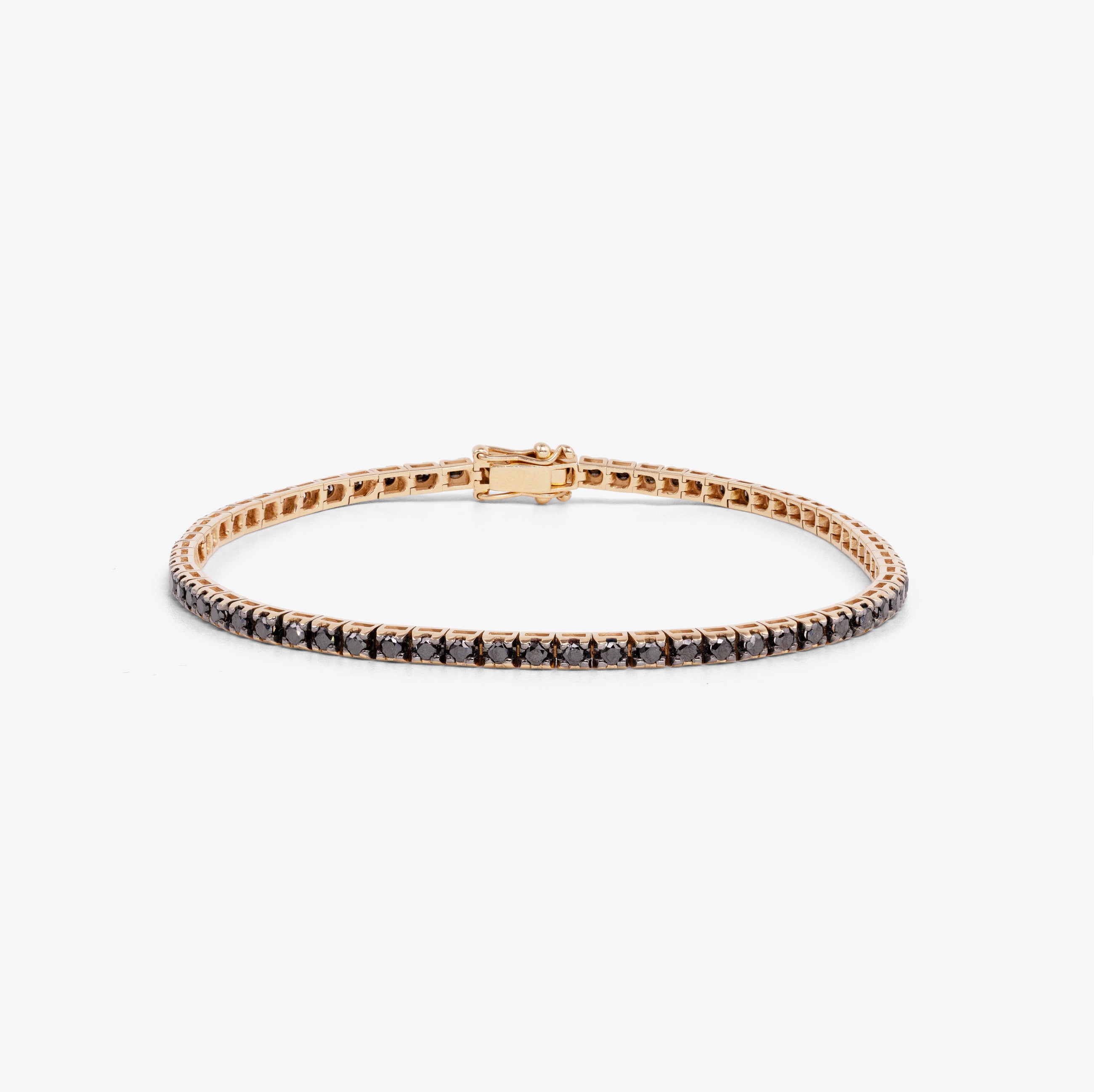 Black Diamonds Tennis Bracelet in Rose Gold 1ct