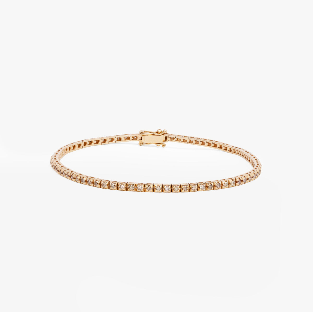 Bratara tennis aur roz 18k cu diamante brown 1.00ct