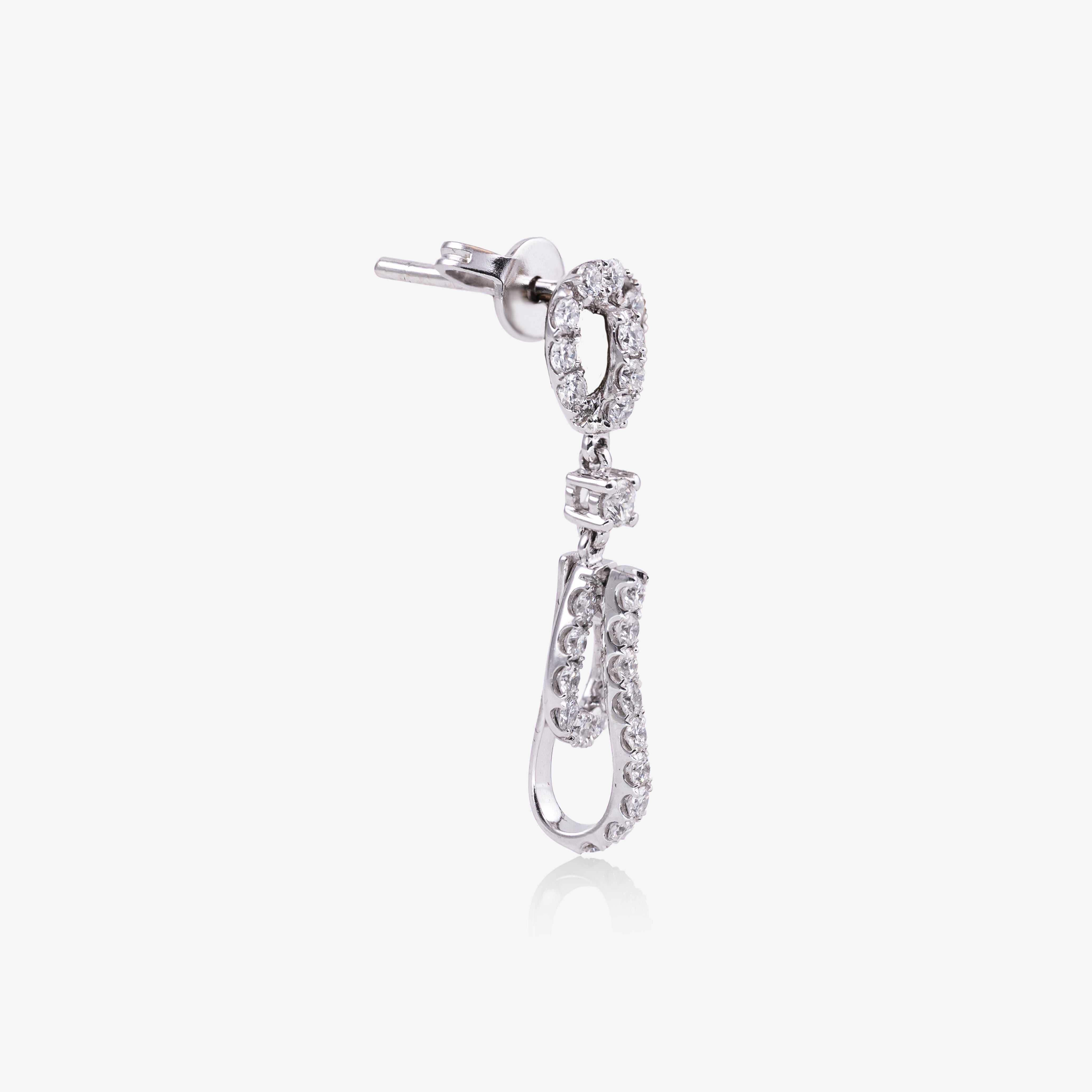 Cercei aur 18k cu diamante 1.09 ct