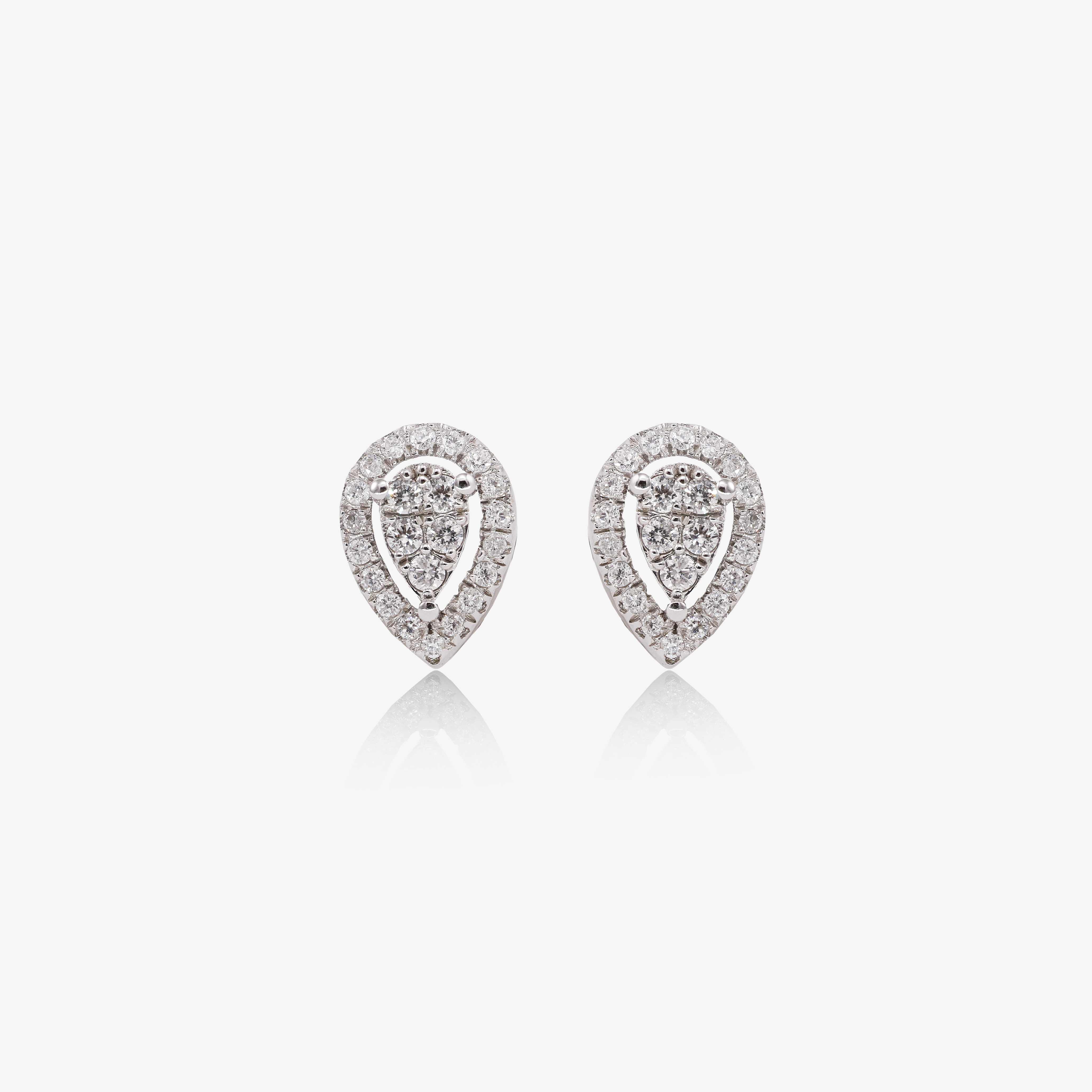 Cercei aur 18k cu diamante 0.13 ct