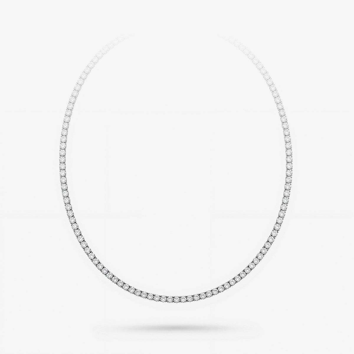 Colier tennis din aur alb 18K cu diamante naturale 6,91 ct – 101394