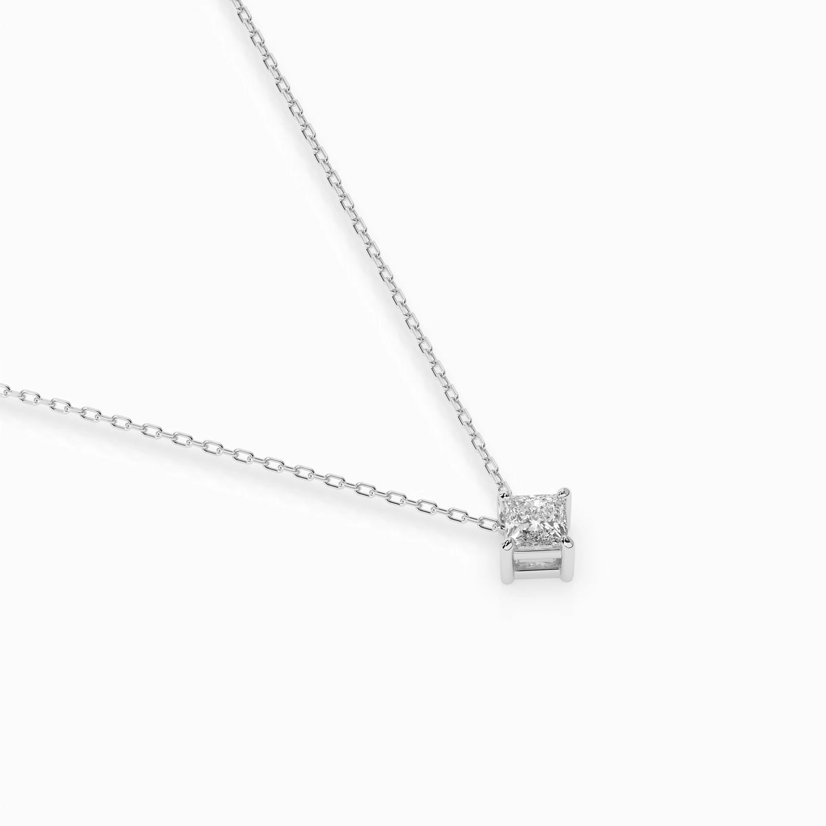 Colier din Aur cu Diamant, Forma Princess, 0,10 CT