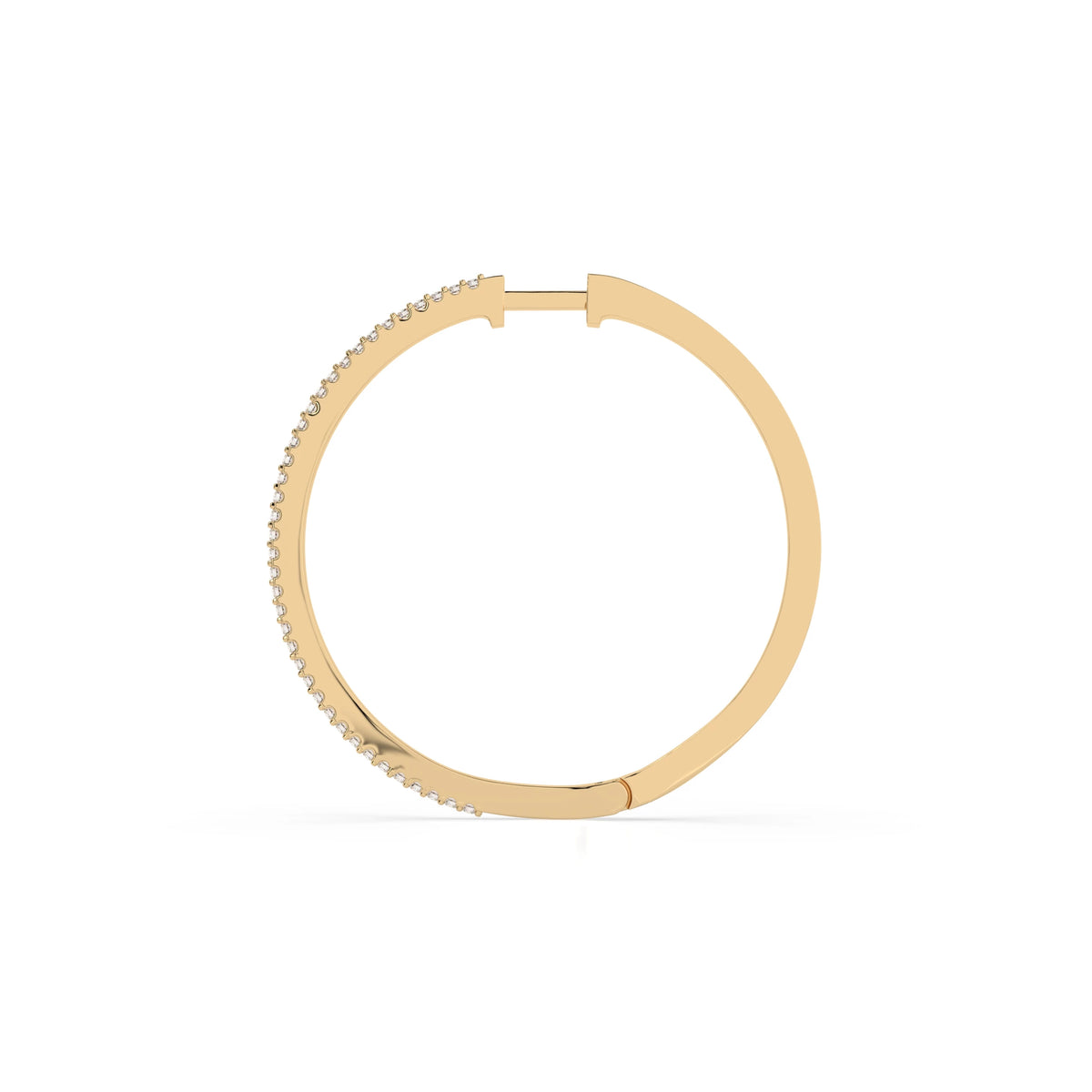 Cercei din Aur cu Diamante, Forma Rotund Briliant, 0,38 CT