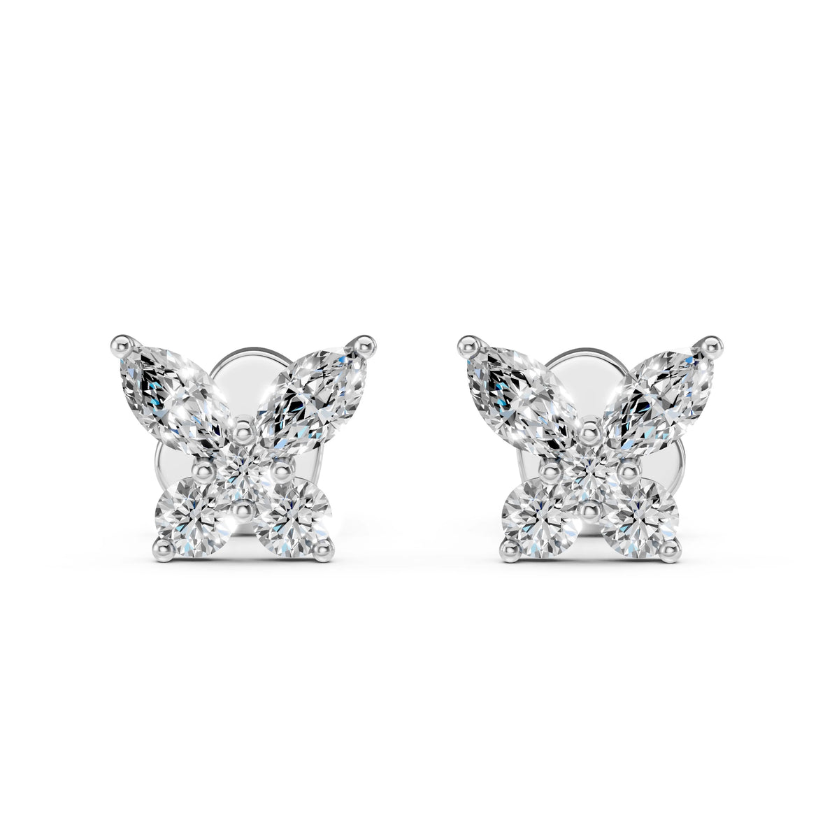 Cercei din Aur cu Diamante, Forma Marquise, 0,64 CT