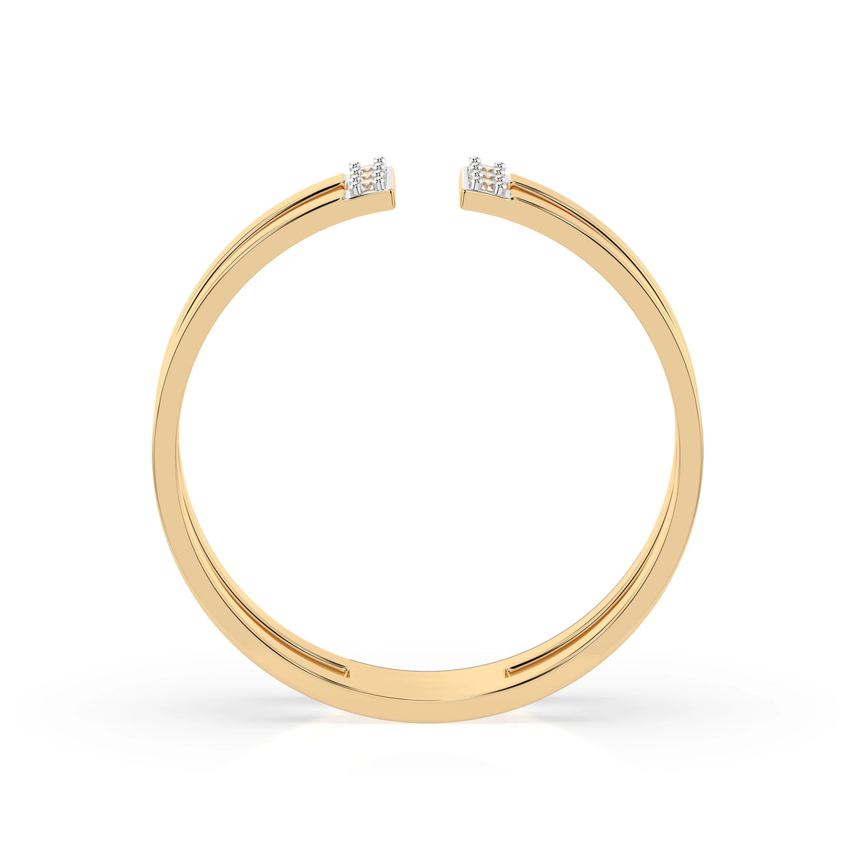 Inel din Aur cu Diamante, Forma Rotund Briliant, 0,06 CT