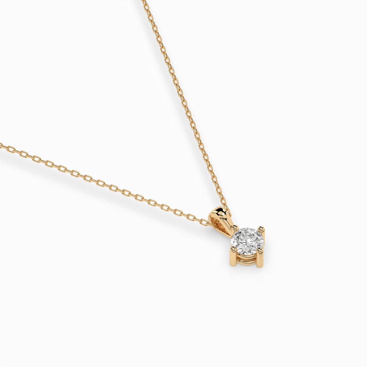 Colier din Aur cu Diamant, Forma Rotund Briliant, 0,10 CT