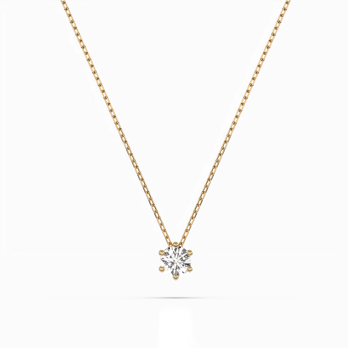 Colier din Aur cu Diamant, Forma Rotund Briliant, 0,10 CT