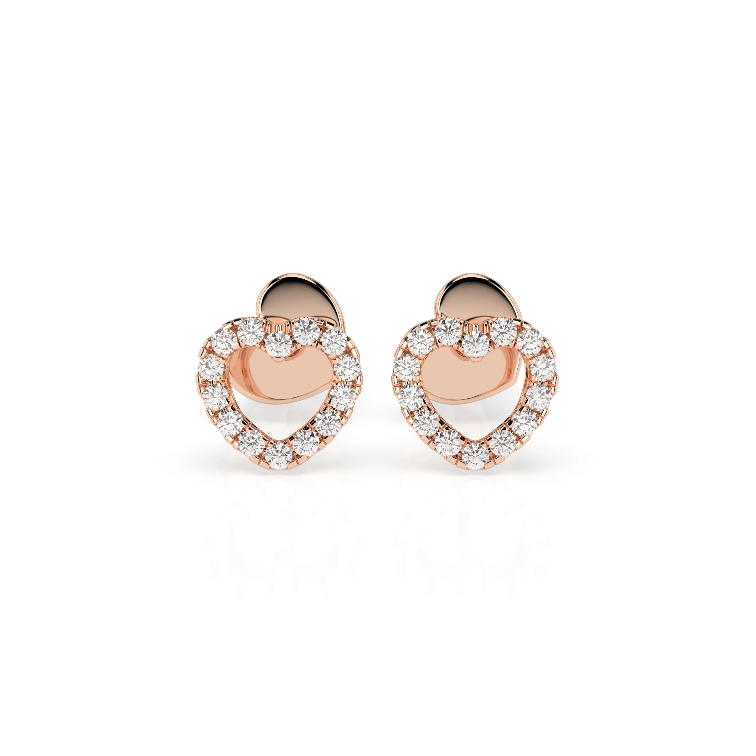 Cercei din Aur cu Diamante Rotunde Briliant 0.14 CT