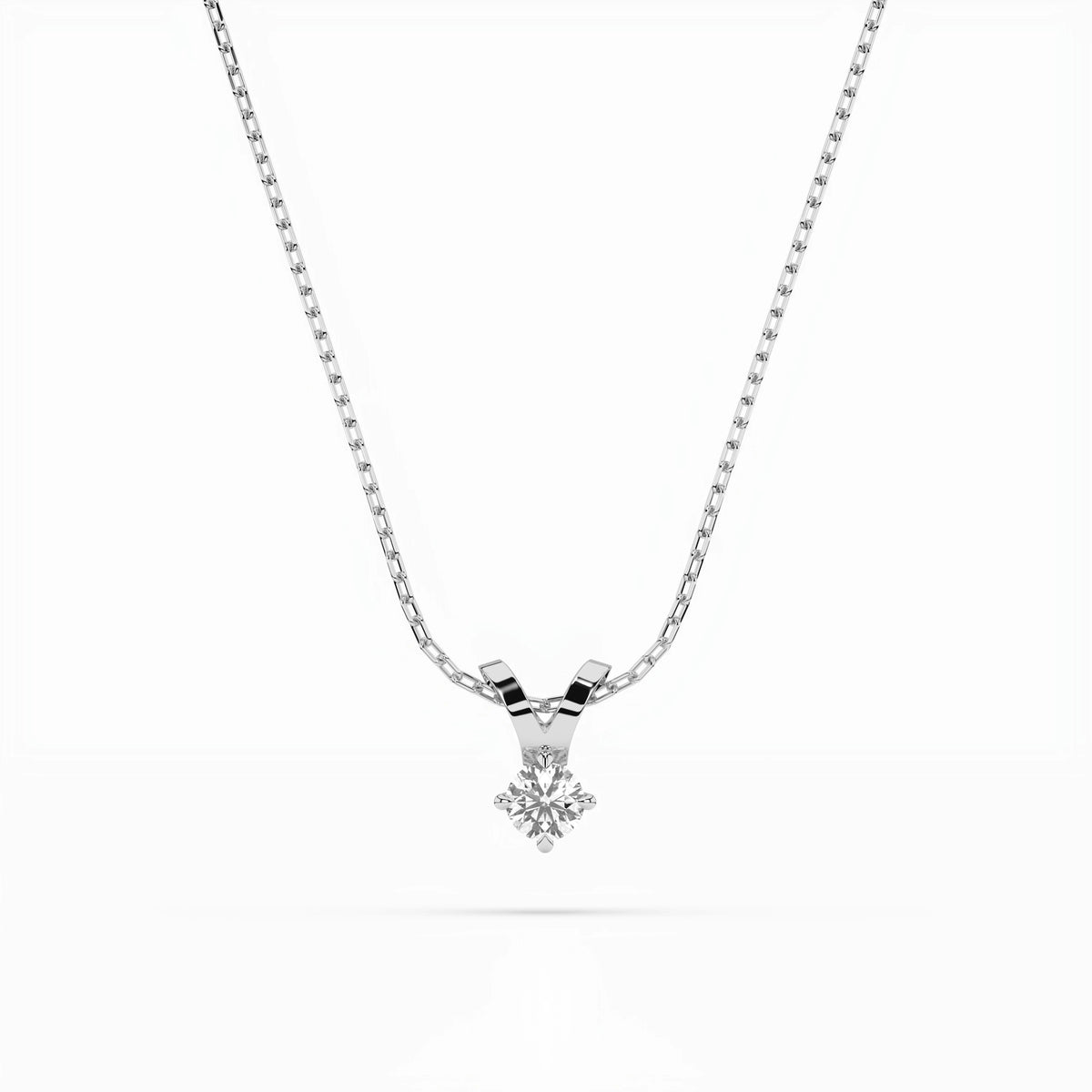 Colier din Aur cu Diamant, Forma Rotund Briliant, 0,20 CT