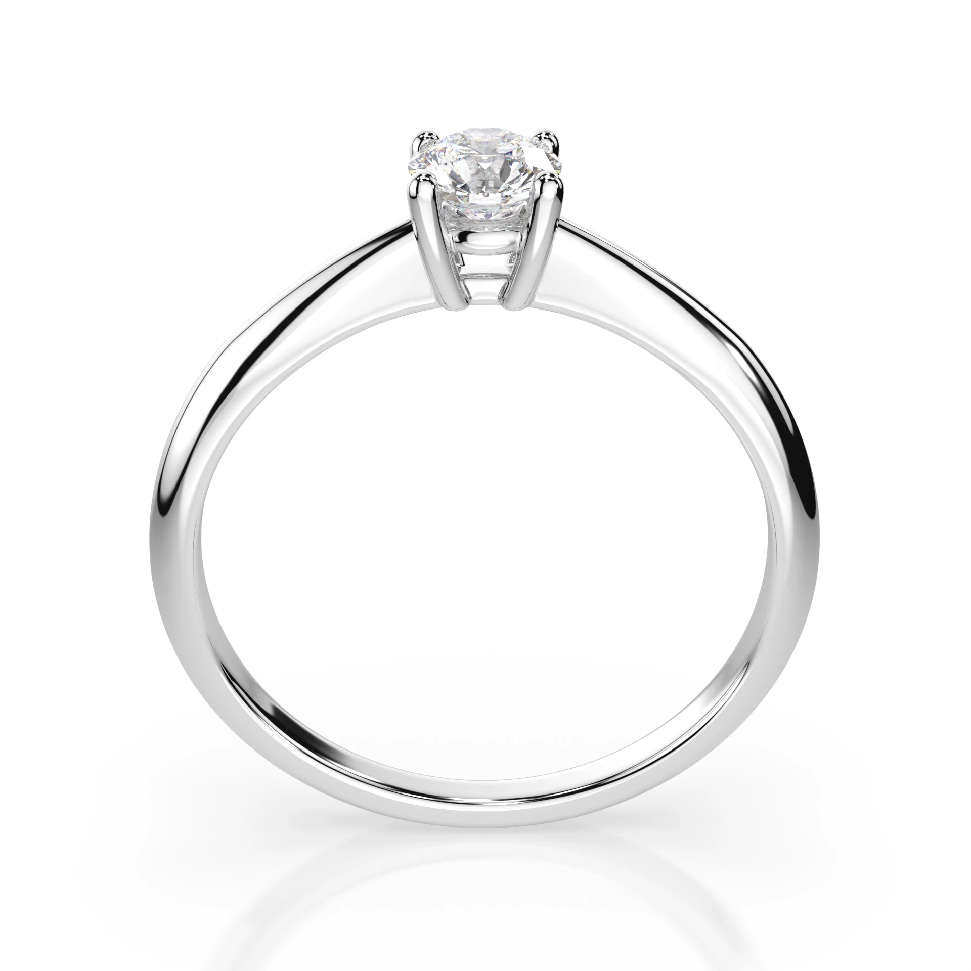 Inel de Logodnă Solitaire din Aur, Diamant Rotund Briliant 0.30 CT