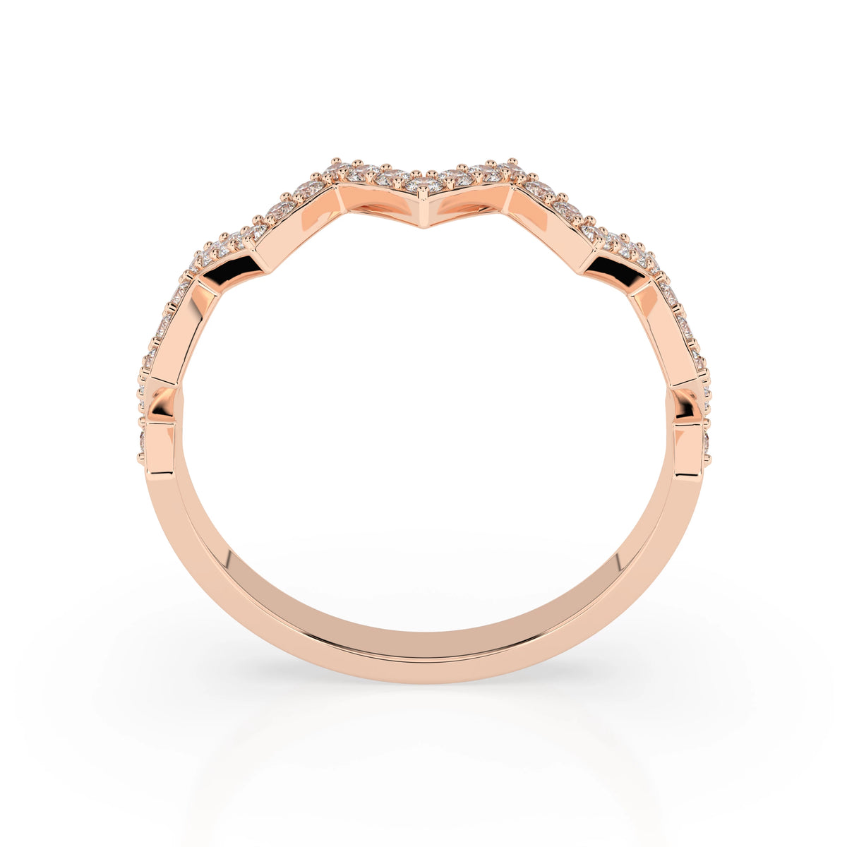 Inel din Aur cu Diamante, Forma Rotund Briliant, 0,26 CT