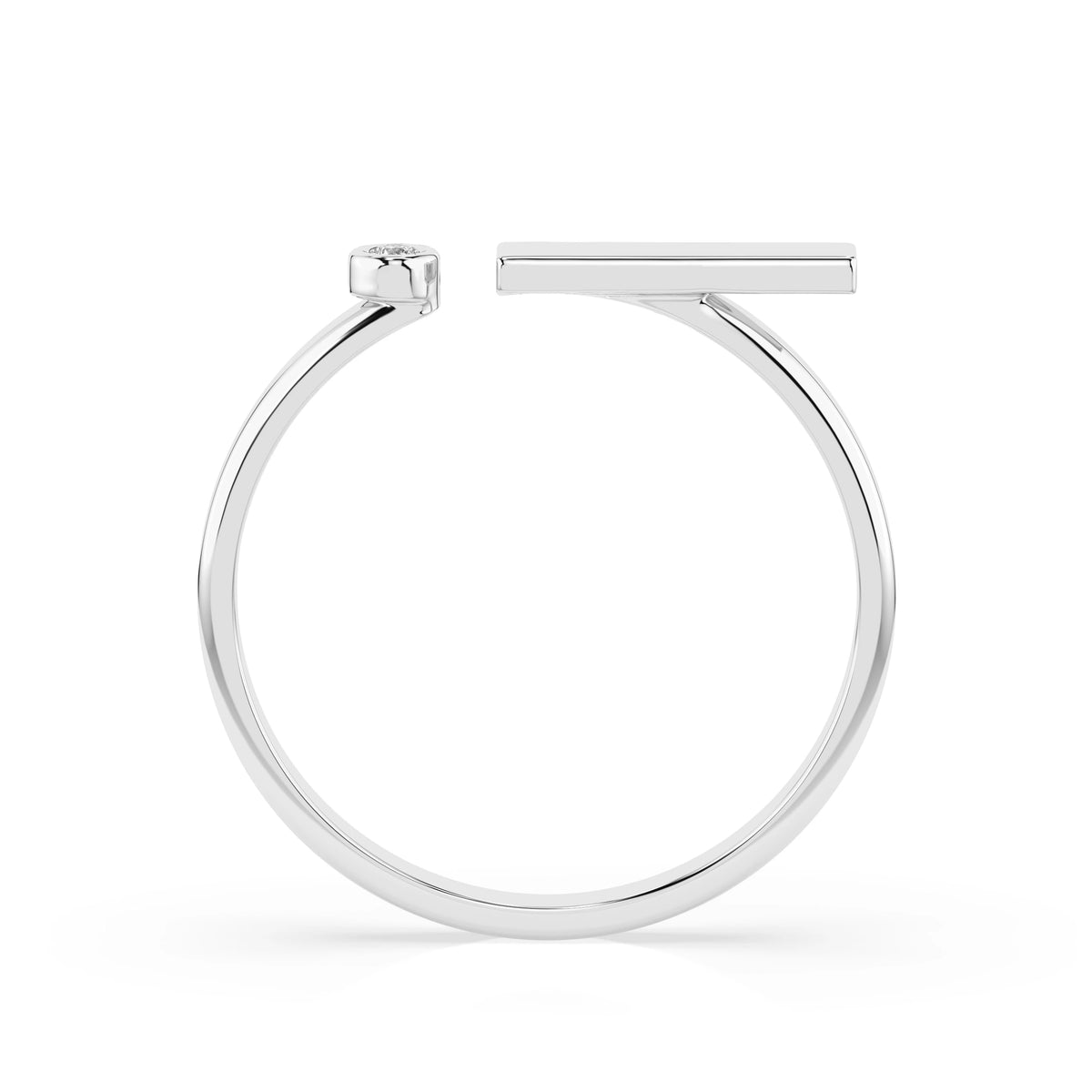 Inel din Aur cu Diamant, Forma Rotund Briliant, 0,02 CT