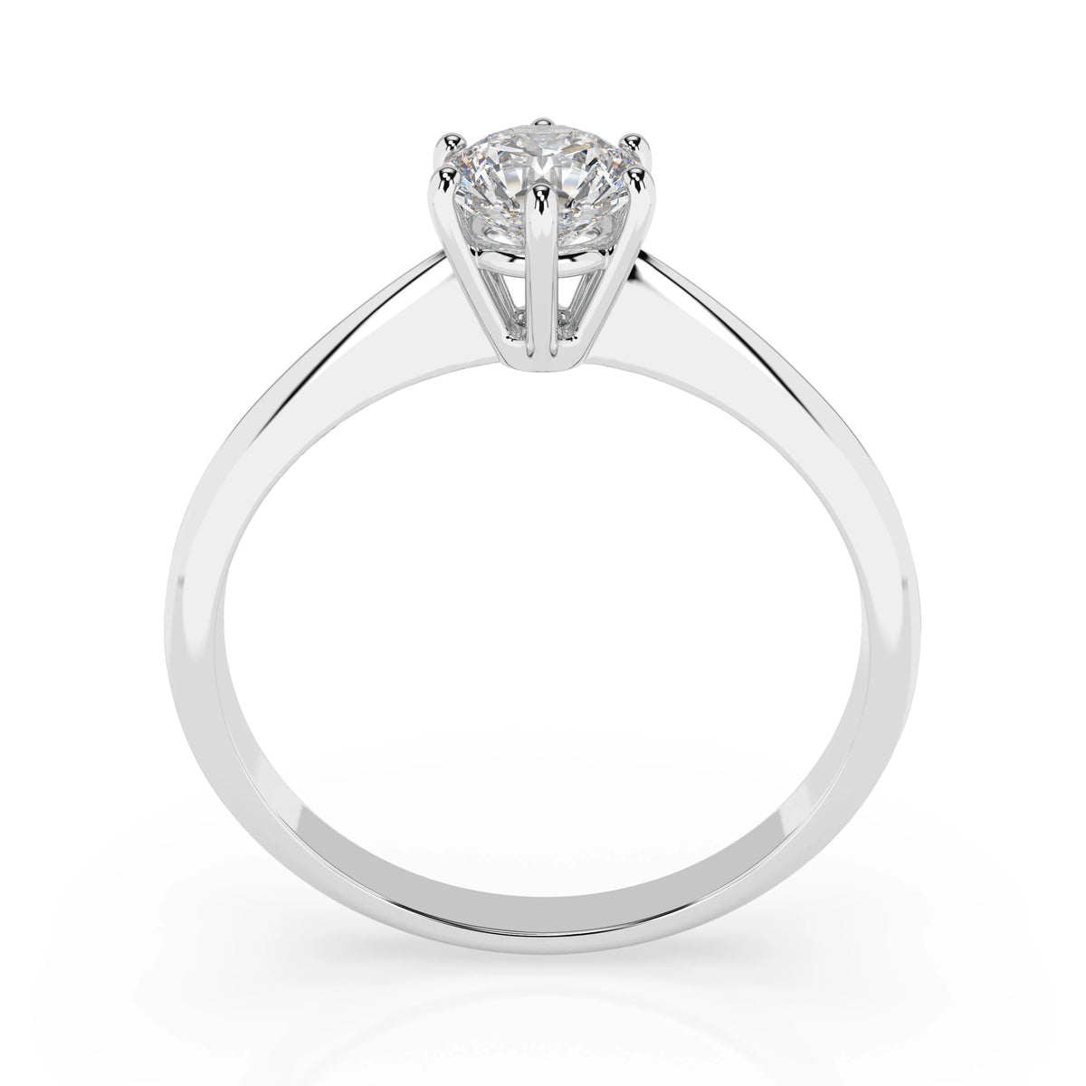 Inel de Logodnă Solitaire din Aur, Diamant Rotund Briliant 0,35 CT