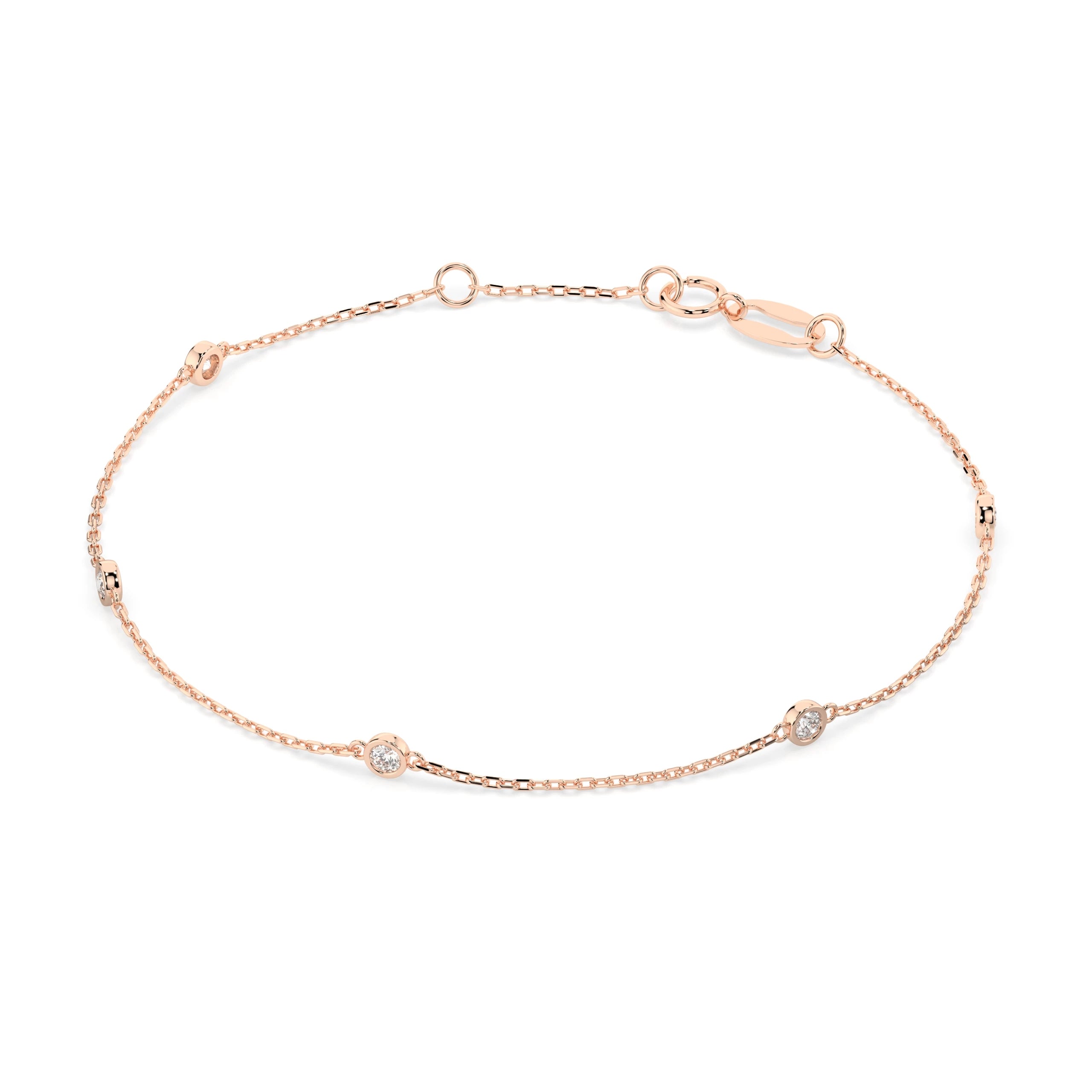 Brățară din Aur cu Diamante Rotunde Briliant 0.14 CT
